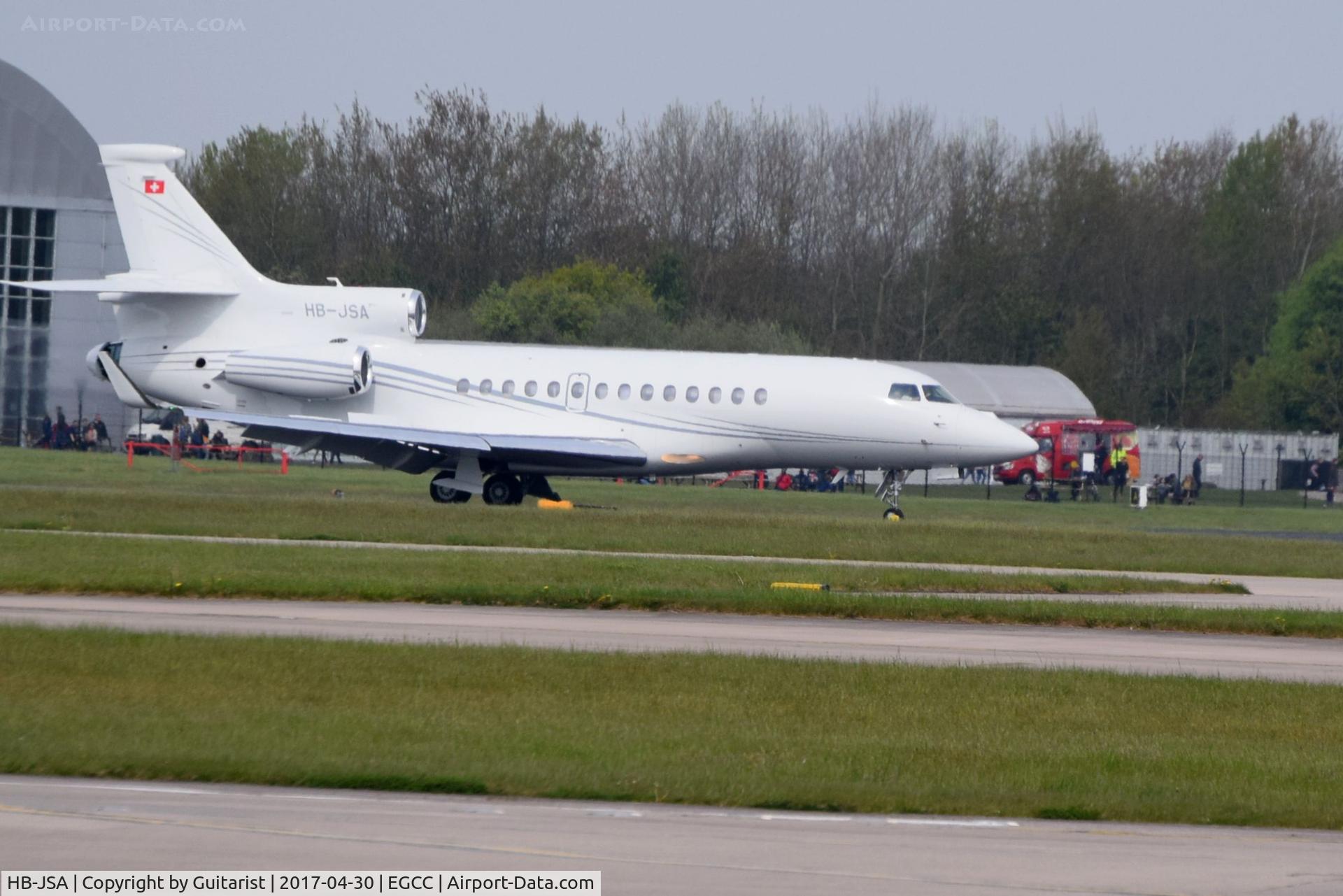 HB-JSA, 2012 Dassault Falcon 7X C/N 161, At Manchester