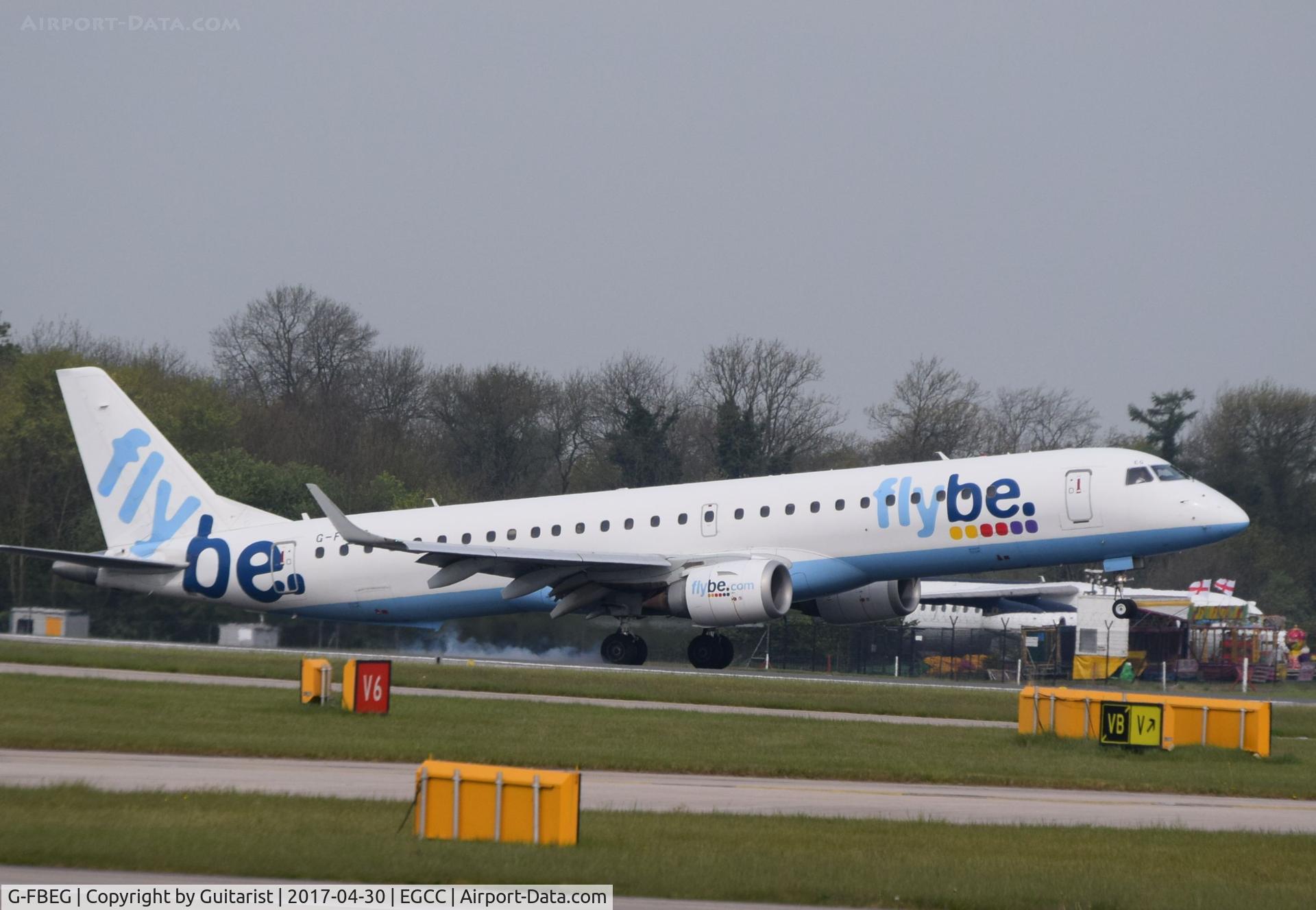 G-FBEG, 2007 Embraer 195LR (ERJ-190-200LR) C/N 19000120, At Manchester