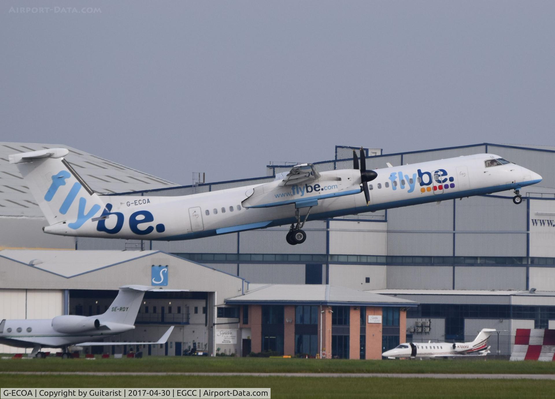 G-ECOA, 2007 De Havilland Canada DHC-8-402Q Dash 8 C/N 4180, At Manchester