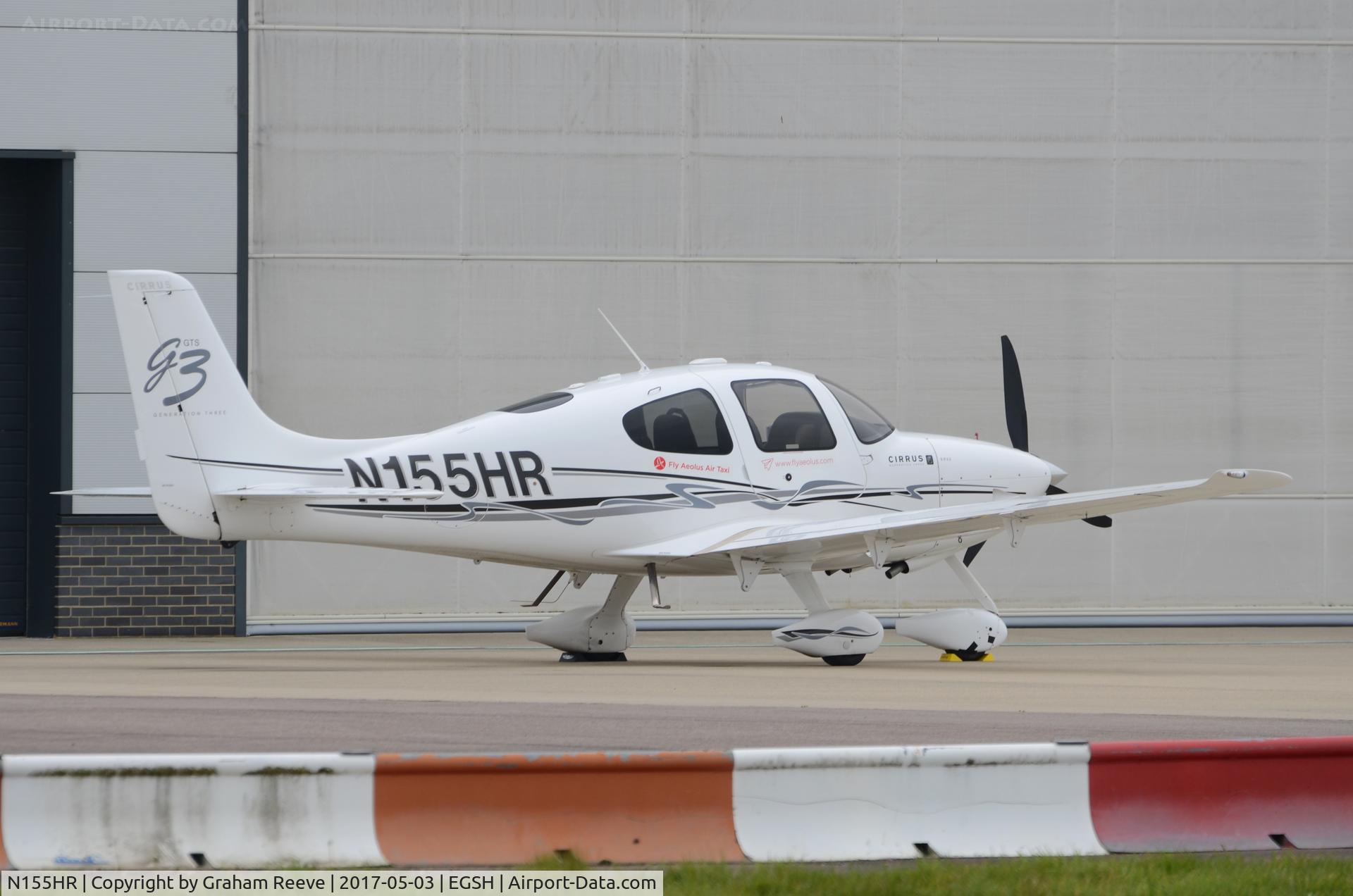 N155HR, 2008 Cirrus SR22 G3 GTS C/N 2971, Parked at Norwich.
