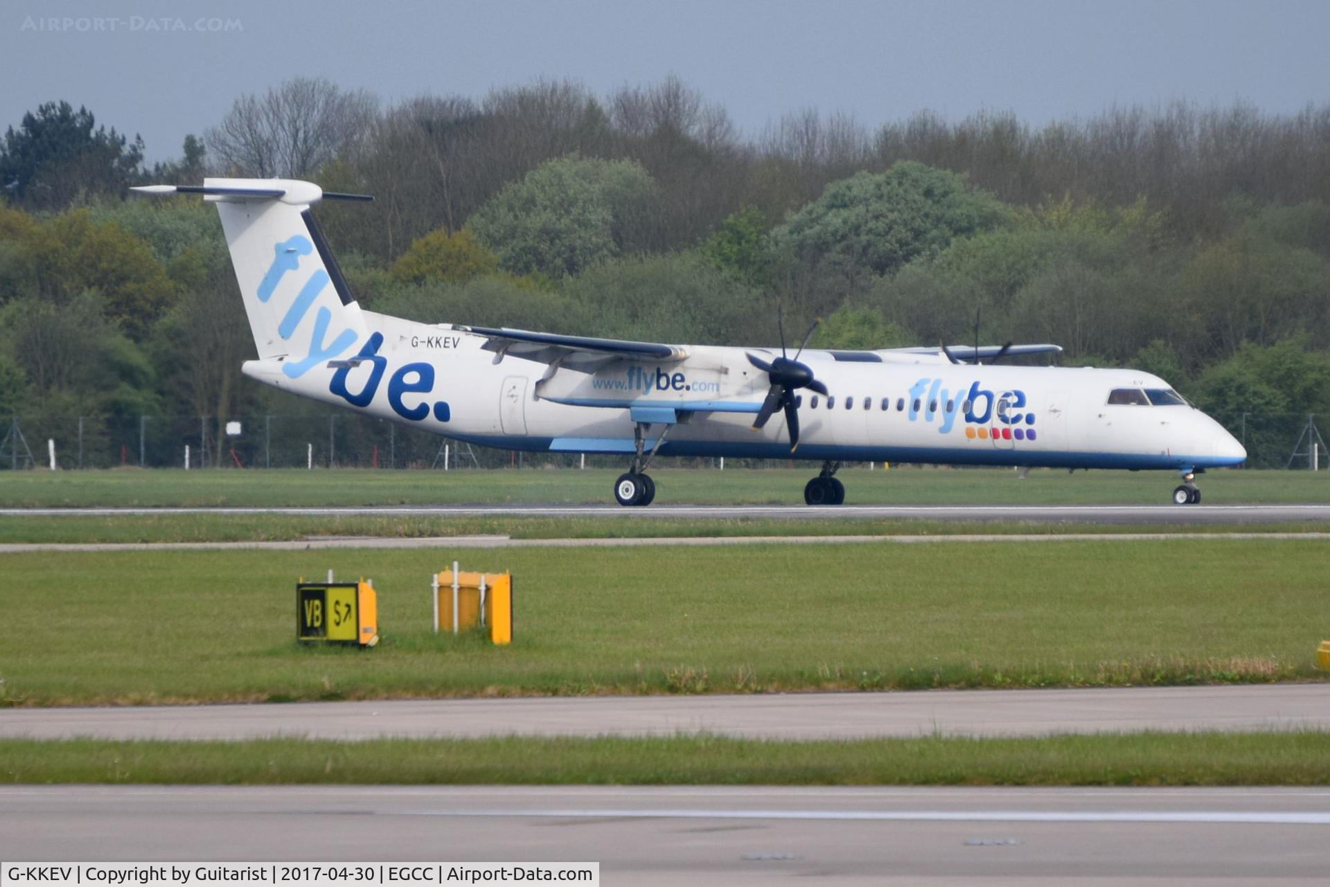 G-KKEV, 2008 De Havilland Canada DHC-8-402Q Dash 8 C/N 4201, At Manchester
