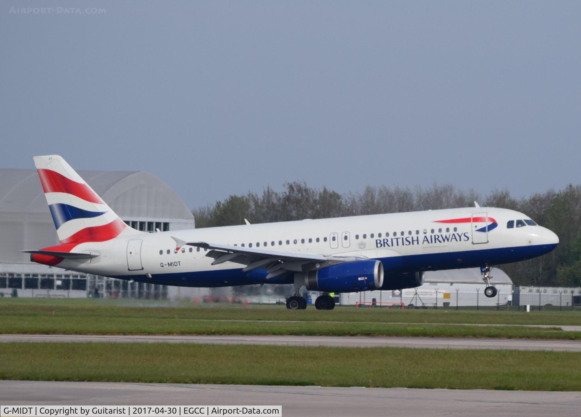 G-MIDT, 2001 Airbus A320-232 C/N 1418, At Manchester