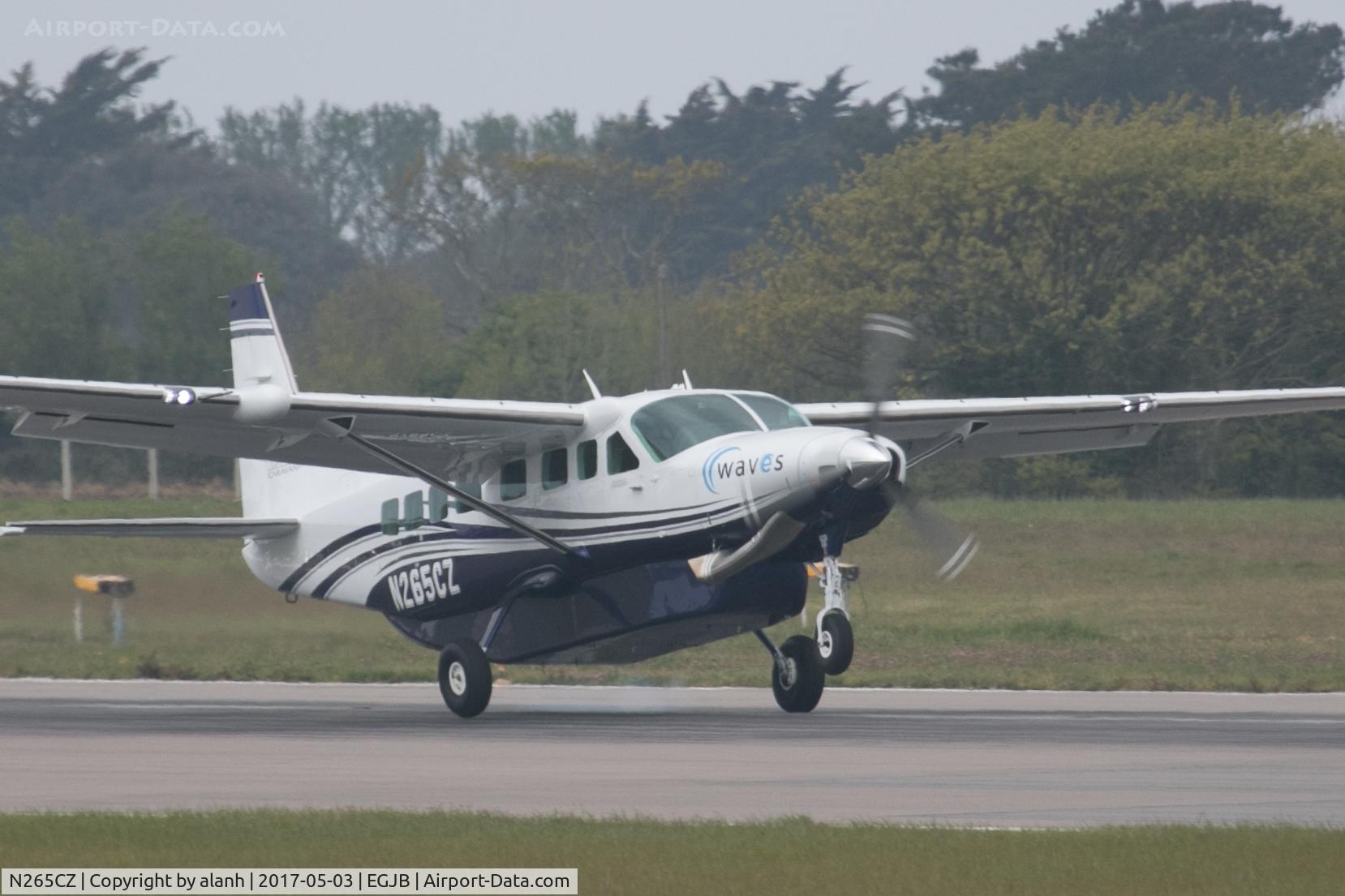 N265CZ, 2016 Cessna 208B  Grand Caravan C/N 208B5265, Landing at Guernsey, demo for projected new Waves air taxi service