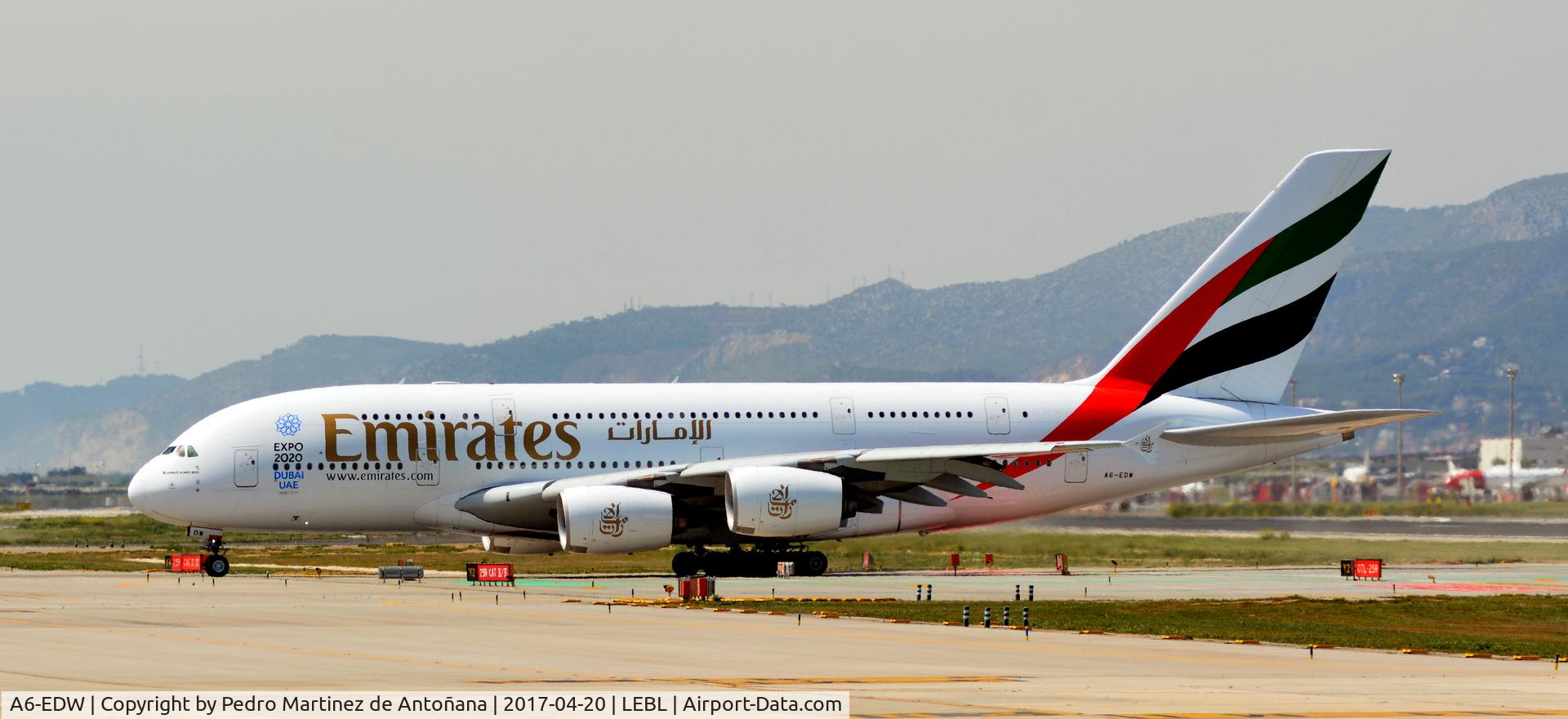 A6-EDW, 2012 Airbus A380-861 C/N 103, El Prat  -  Barcelona  -  España