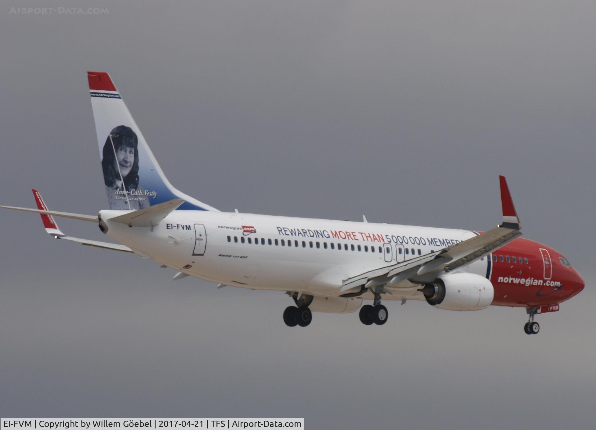 EI-FVM, 2017 Boeing 737-8JP C/N 42277, Landing on TFS  Tenerife