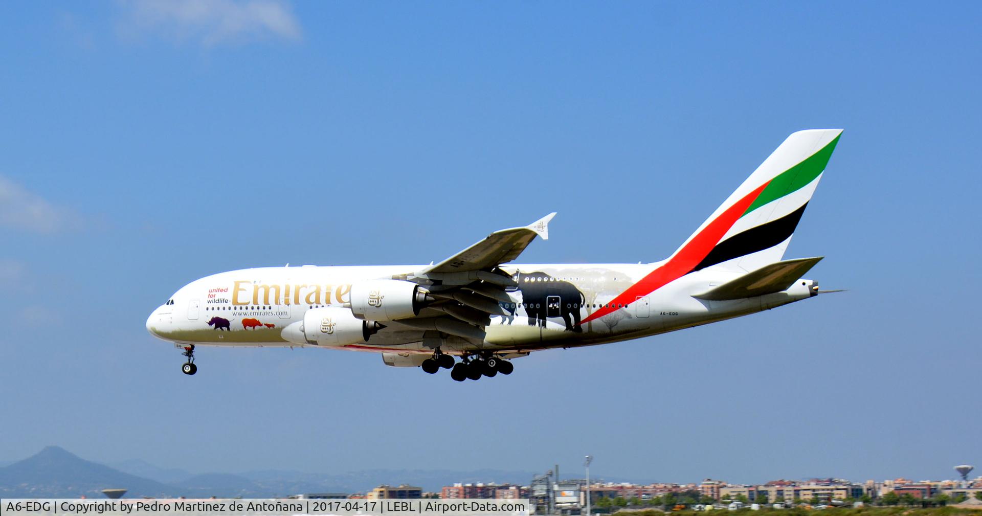 A6-EDG, 2009 Airbus A380-861 C/N 023, El Prat  -  Barcelona  -  España