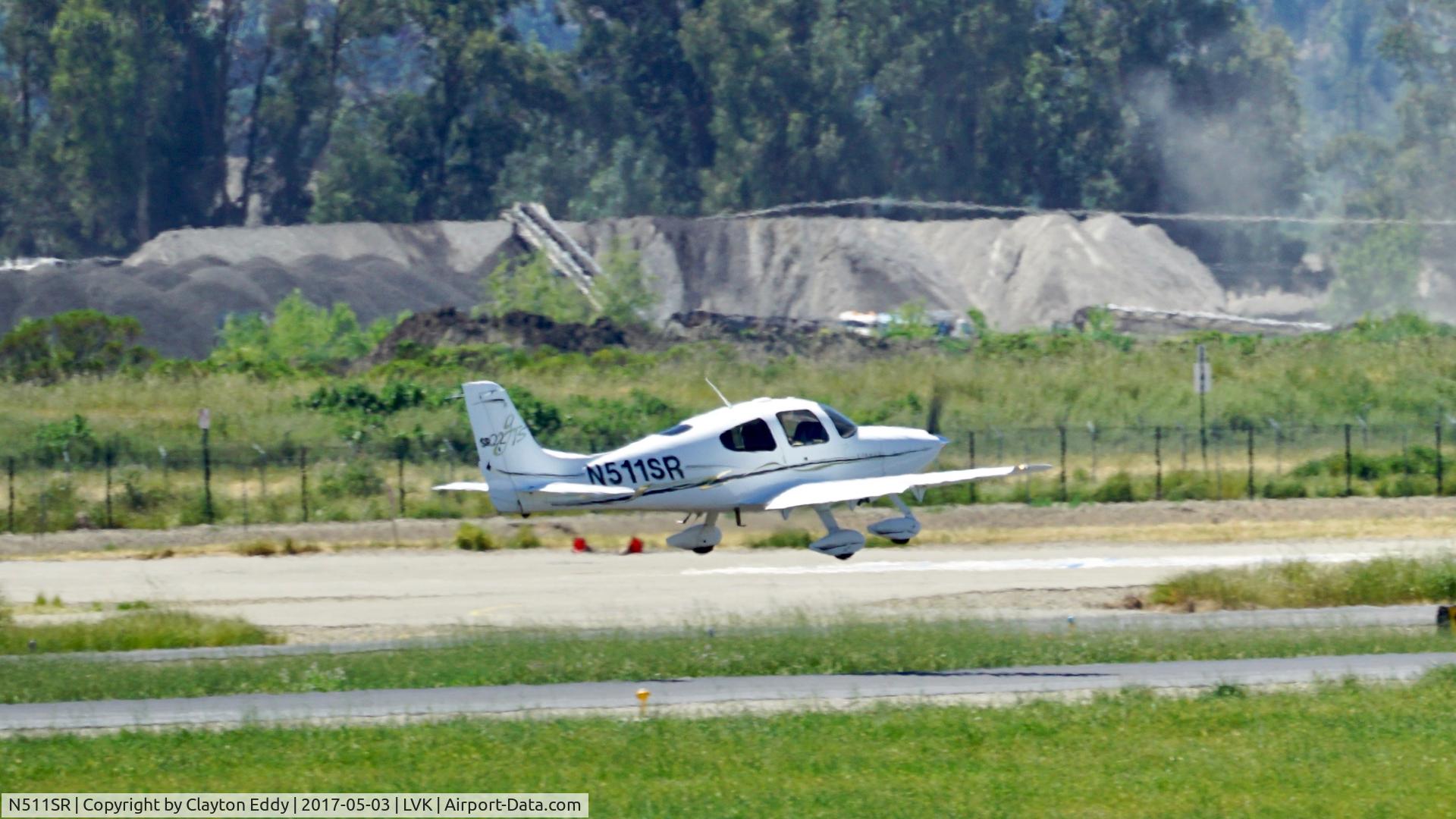 N511SR, 2006 Cirrus SR22 GTS C/N 2050, Livermore Airport California 2017.