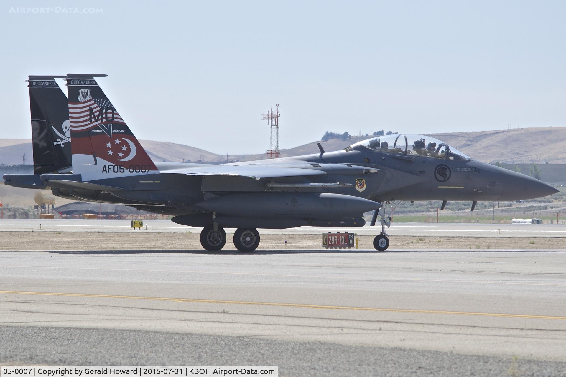 05-0007, 2005 Boeing F-15SG Strike Eagle C/N SG7, On Charlie at RWY 10L.   428th Fighter Sq., 
