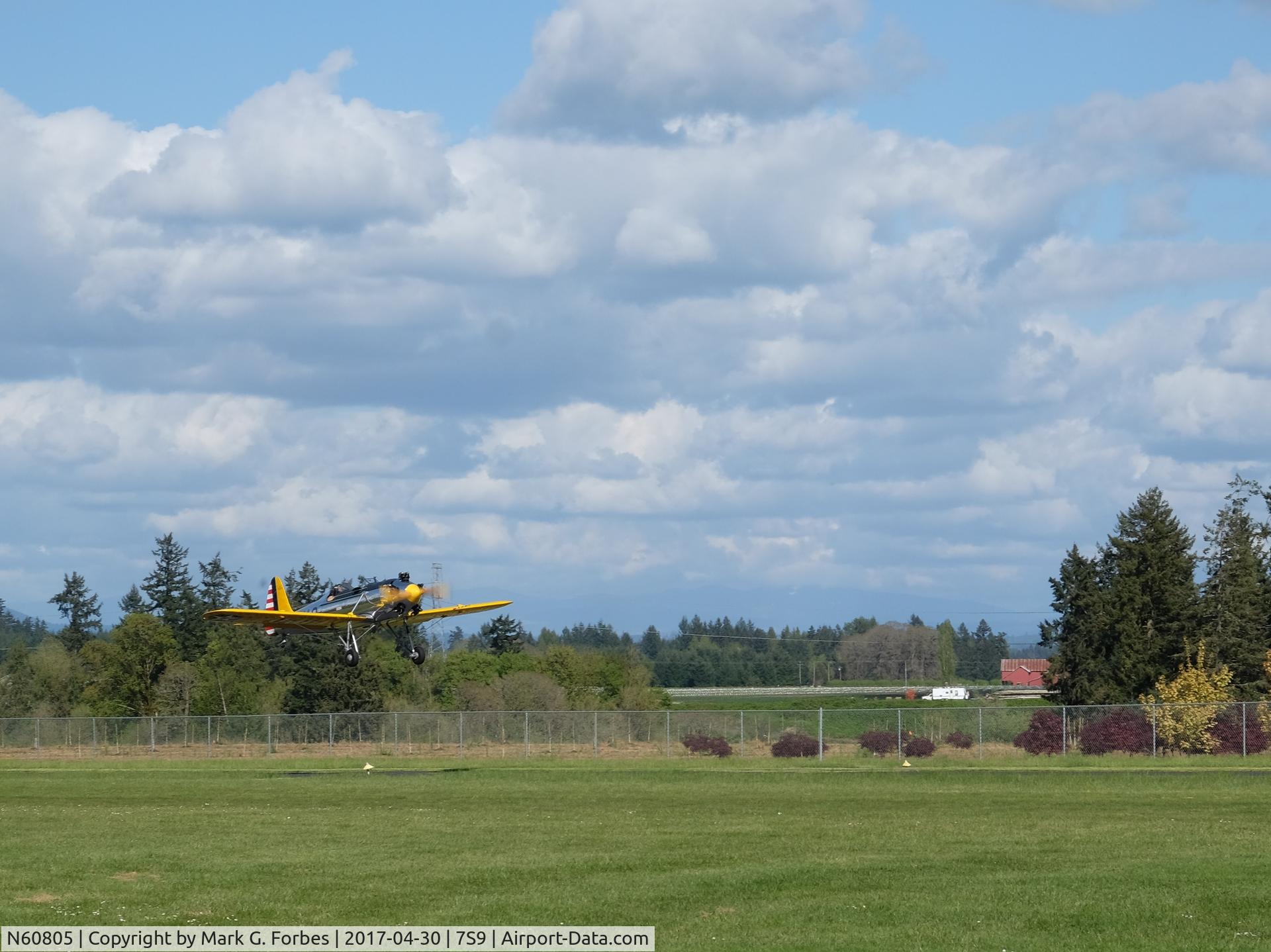N60805, 1941 Ryan Aeronautical ST3KR C/N 2175, Launching on a sunny April Sunday