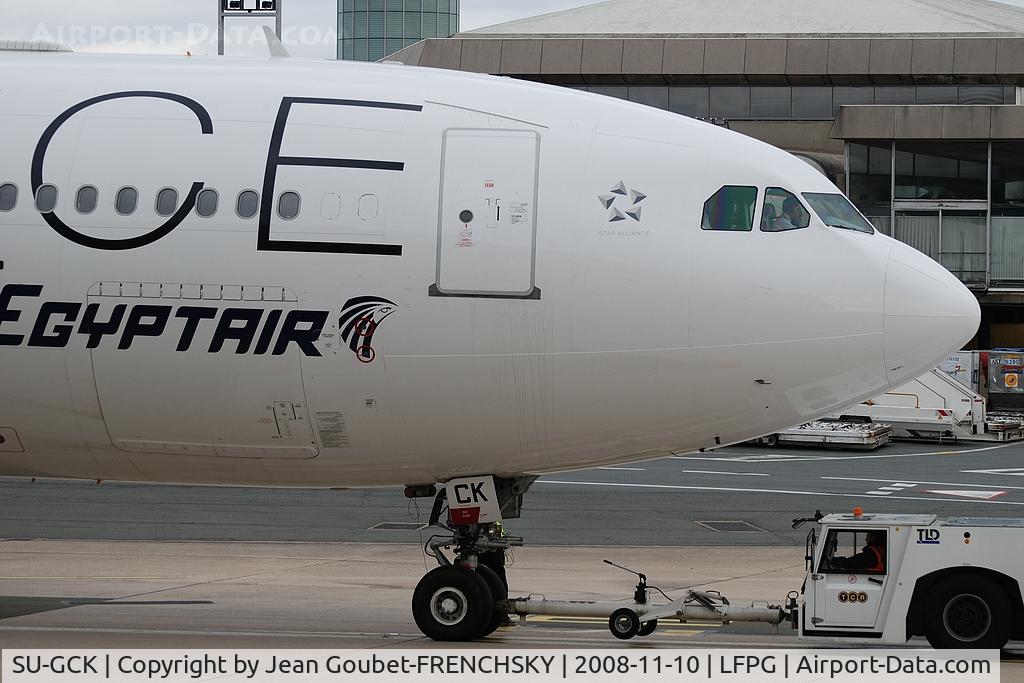 SU-GCK, 2006 Airbus A330-243 C/N 726, Egyptair departure at CDG T1