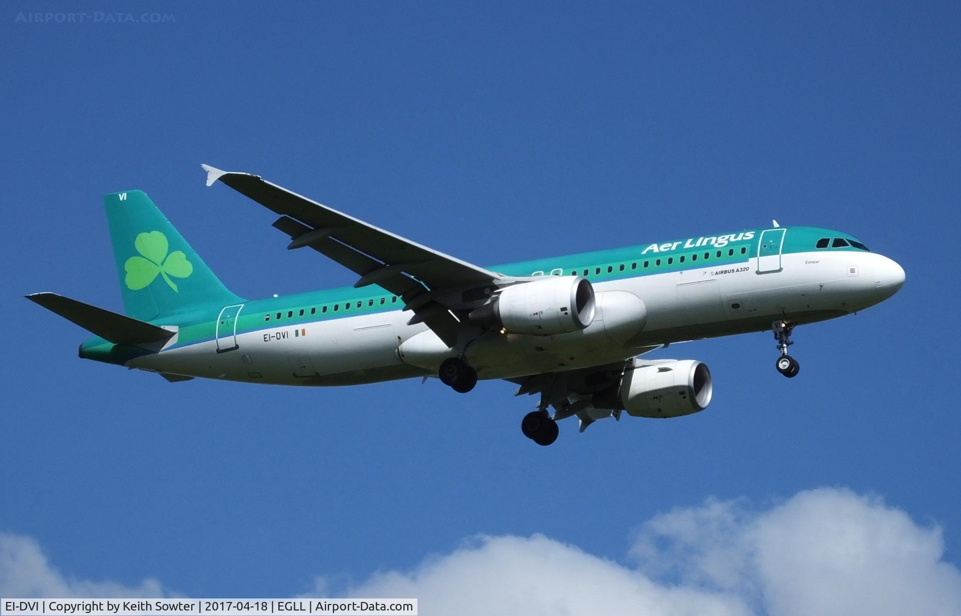 EI-DVI, 2008 Airbus A320-214 C/N 3501, Short finals to land 09L at Heathrow