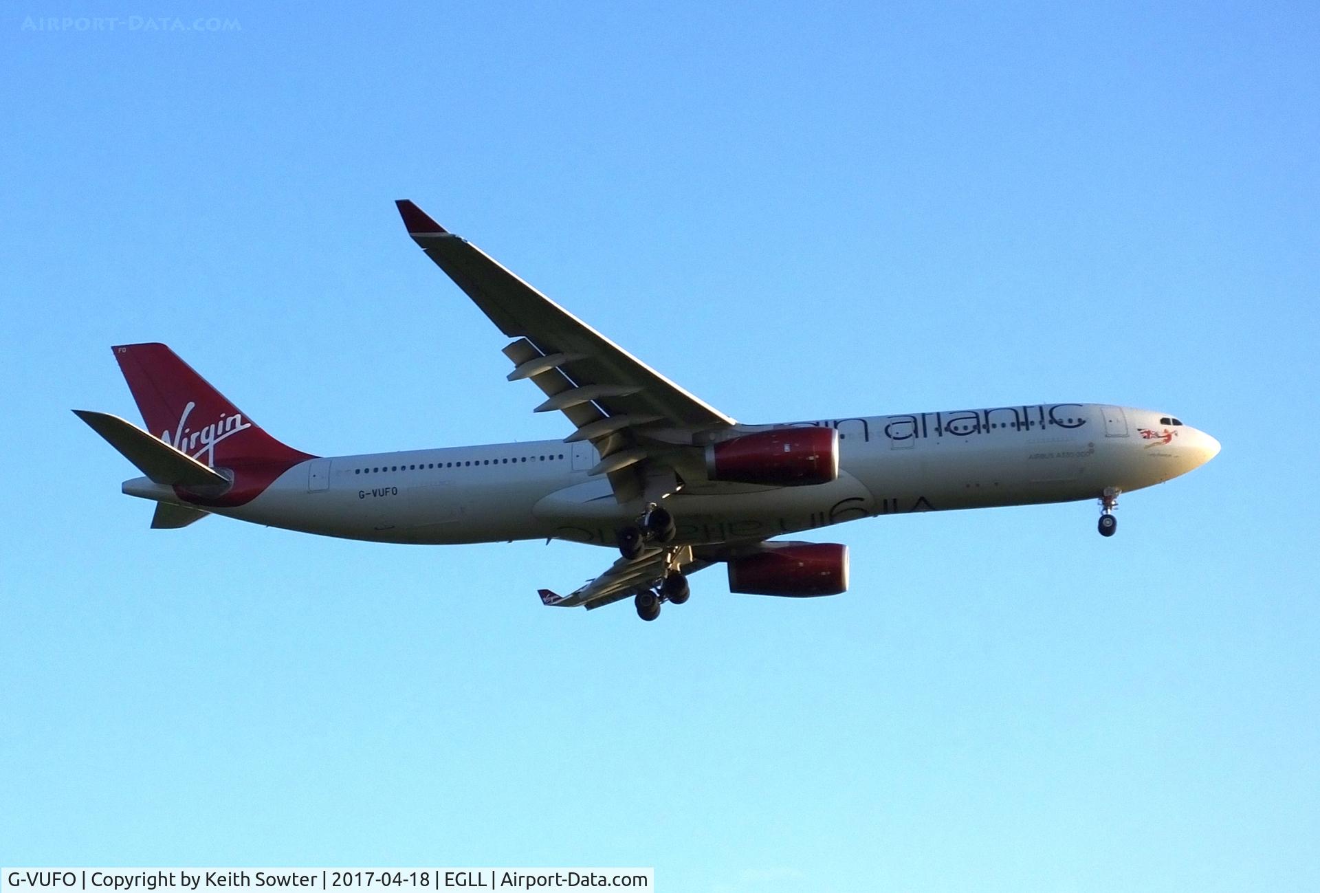 G-VUFO, 2012 Airbus A330-343X C/N 1352, Short finals to land on runway 09L at Heathrow