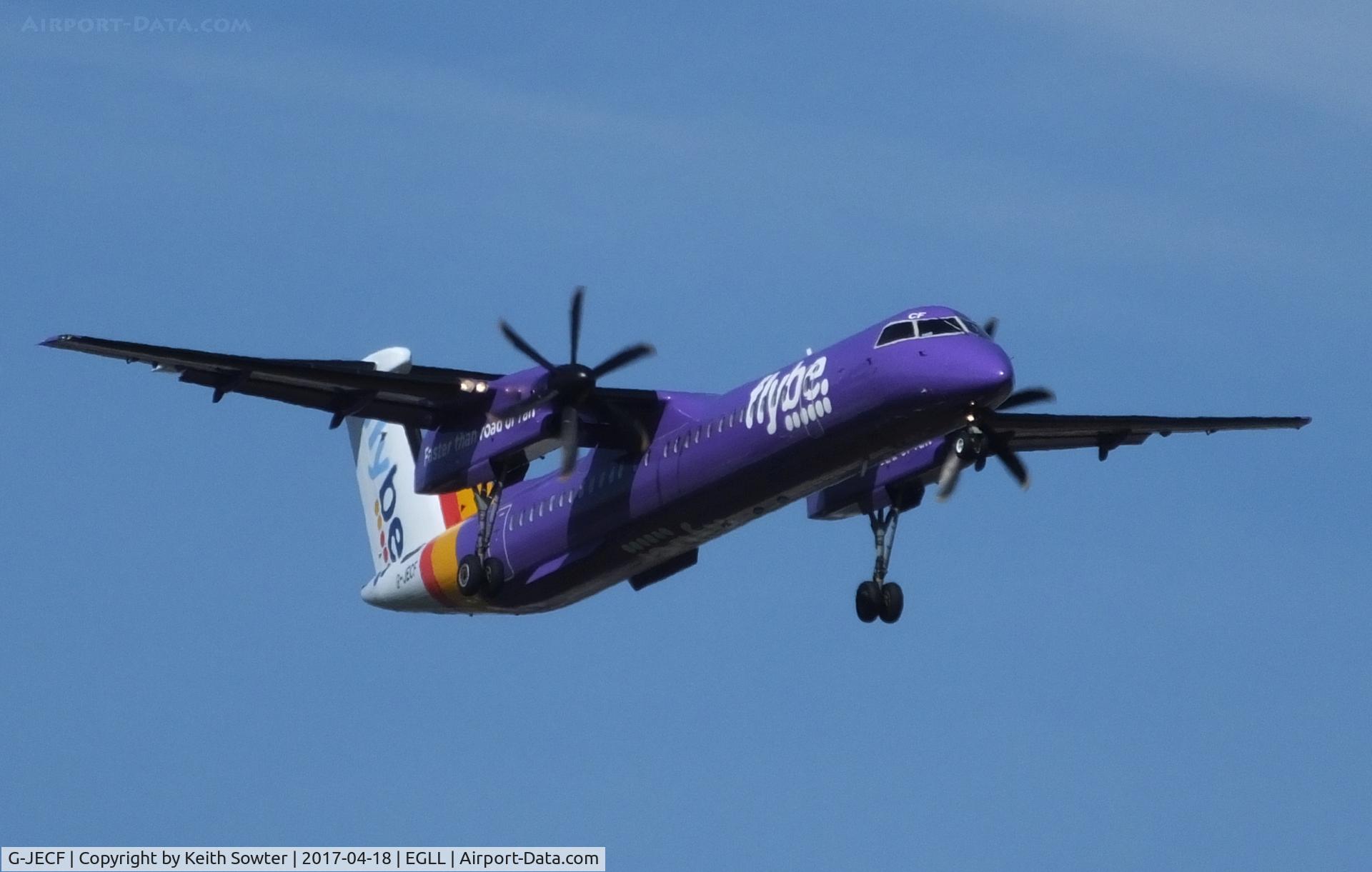 G-JECF, 2004 De Havilland Canada DHC-8-402Q Dash 8 C/N 4095, Short finals to land on runway 09L at Heathrow