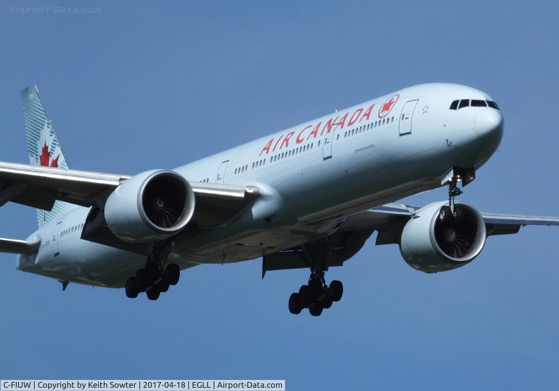 C-FIUW, 2008 Boeing 777-333/ER C/N 35249, Short finals to land on runway 09L at Heathrow