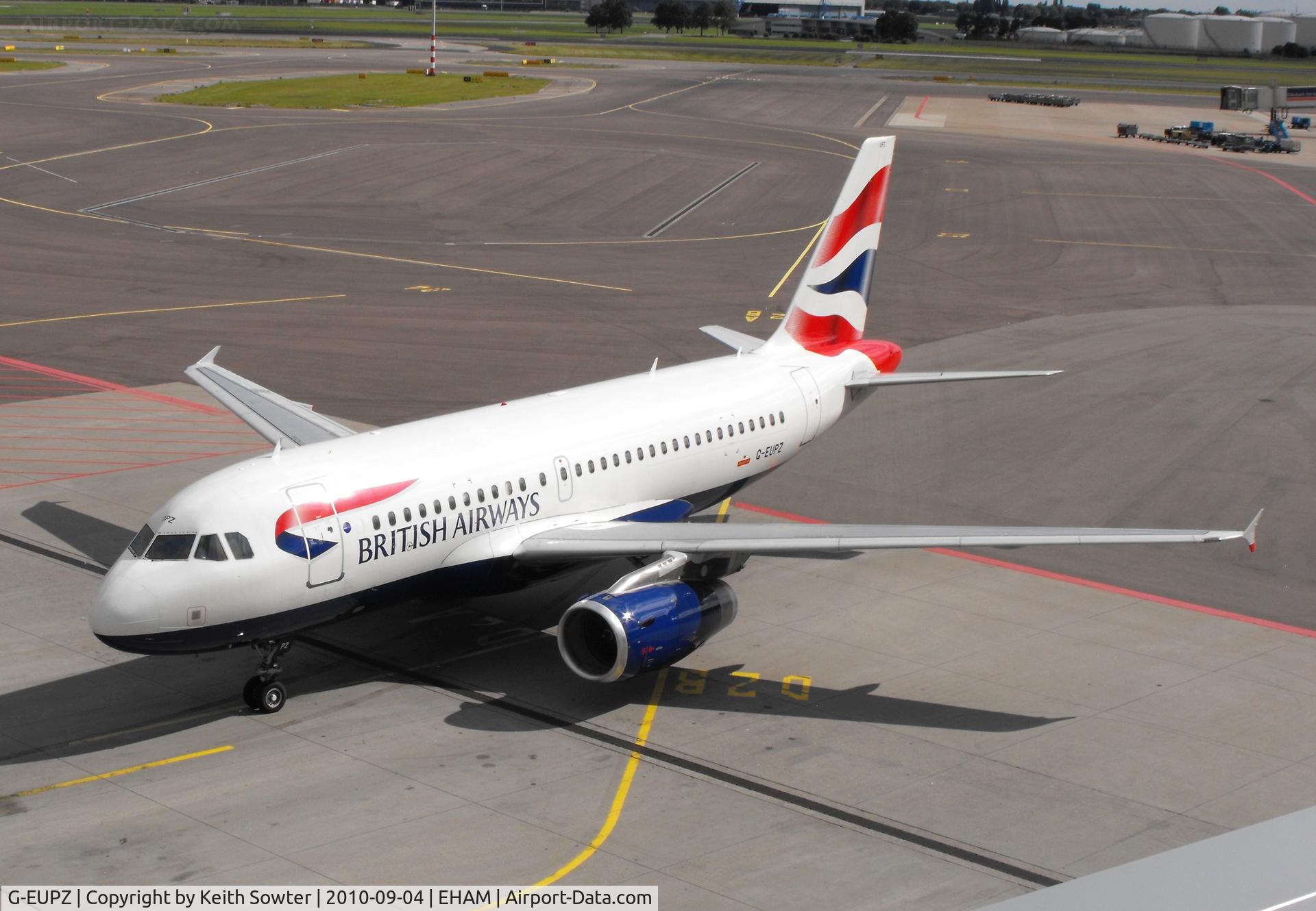 G-EUPZ, 2001 Airbus A319-131 C/N 1510, Parking on stand