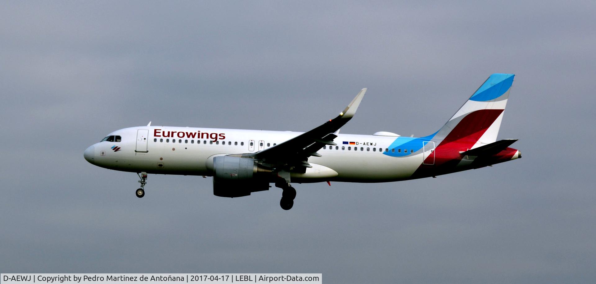D-AEWJ, 2016 Airbus A320-214 C/N 7216, El Prat  -  Barcelona  -  España