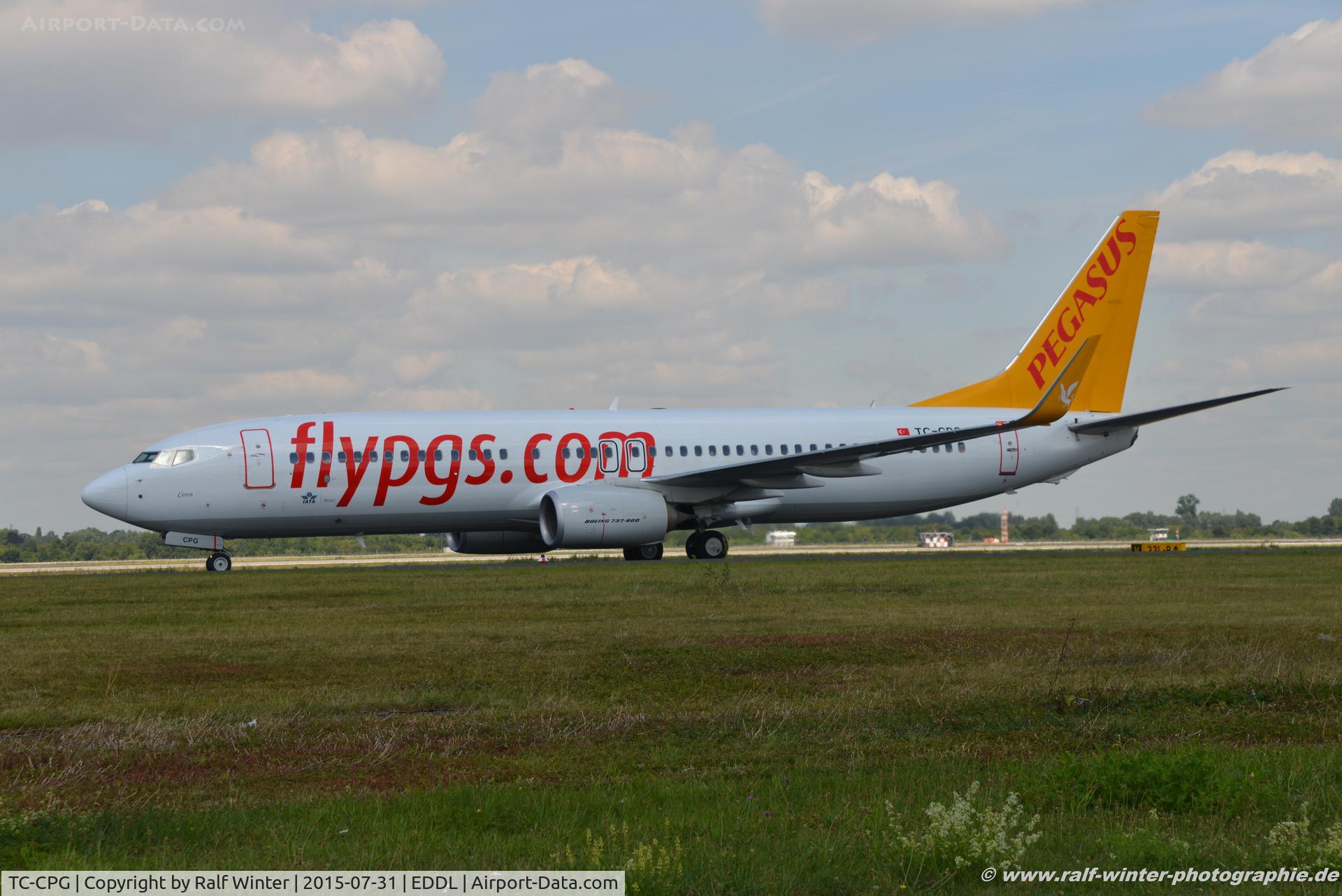 TC-CPG, 2012 Boeing 737-82R C/N 40880, Boeing 737-82R(W) - H9 PGT Pegasus Airlines 'Ceren' - 40880 - TC-CPG - 31.07.2015 - DUS