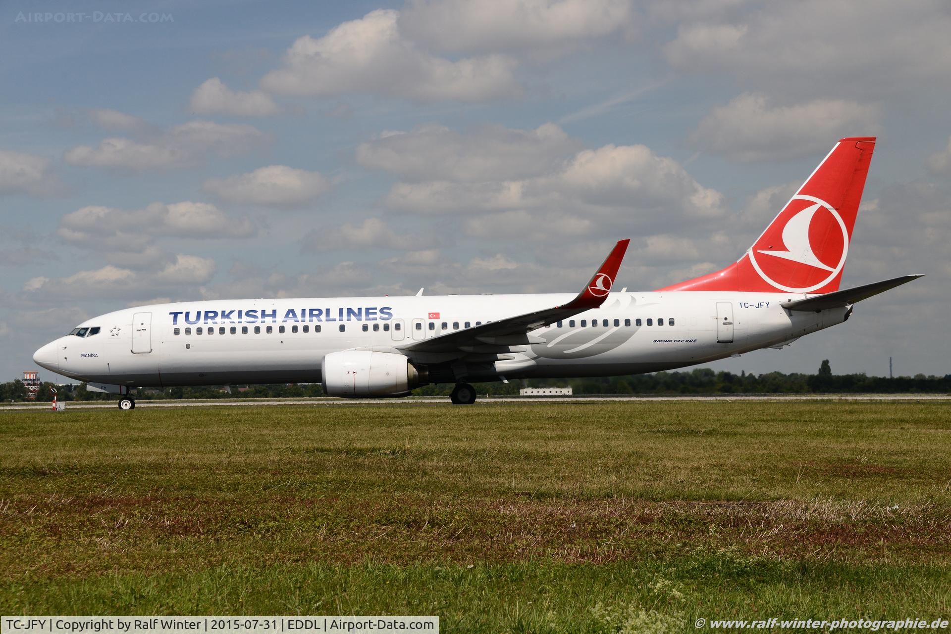 TC-JFY, 2000 Boeing 737-8F2 C/N 29783/497, Boeing 737-8F2(W) - TK THY Turkish Airlines 'Manisa' - 29783 - TC-JFY - 31.07.2015 - DUS