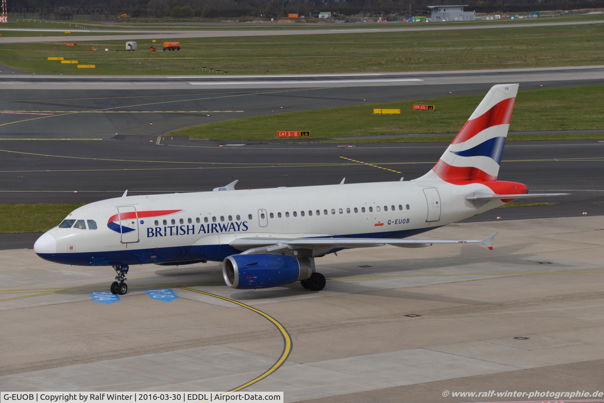 G-EUOB, 2001 Airbus A319-131 C/N 1529, Airbus A319-131 - BA BAW British Airways 'Speedbird' - 1529 - G-EUOB - 30.03.2016 - DUS