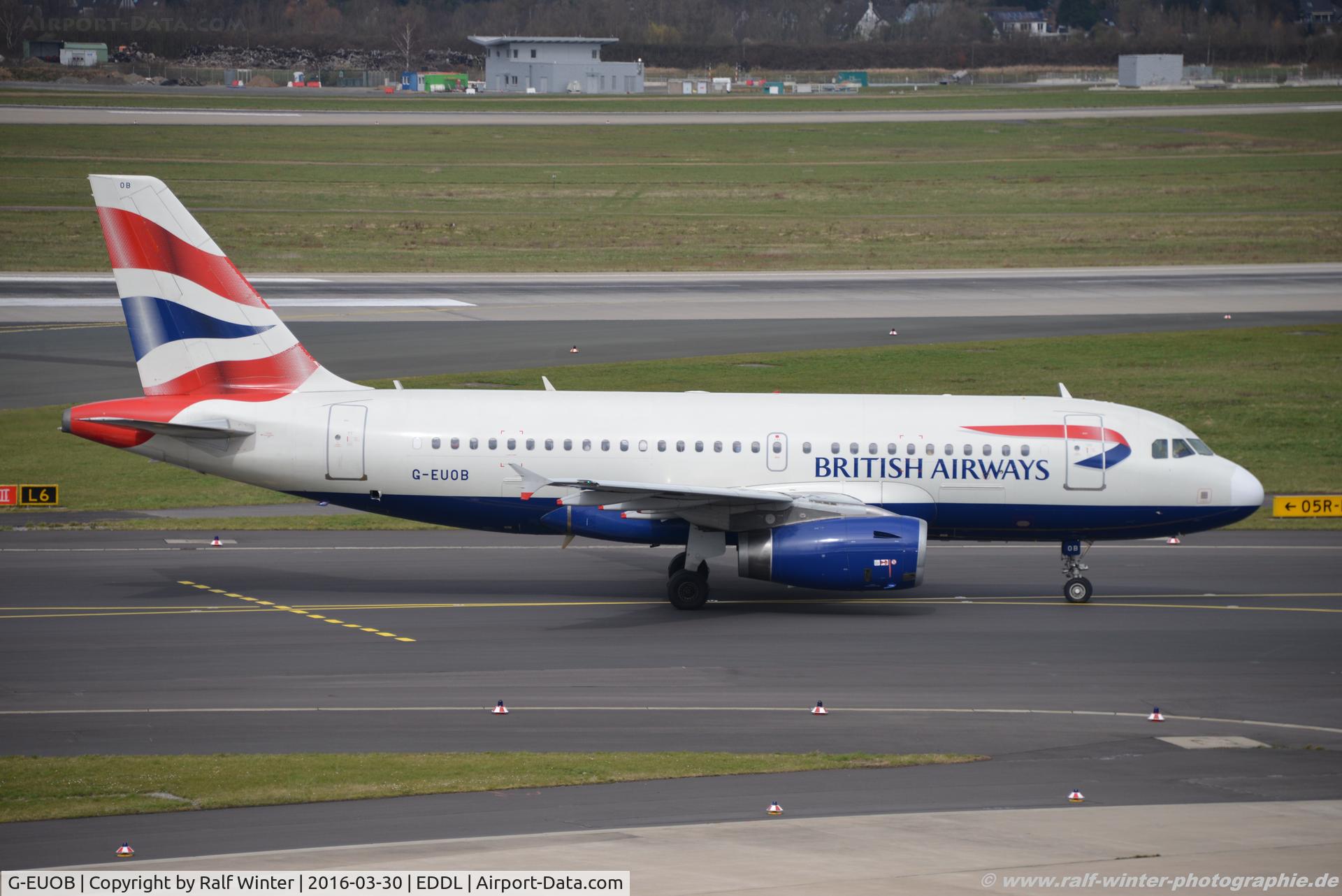 G-EUOB, 2001 Airbus A319-131 C/N 1529, Airbus A319-131 - BA BAW British Airways 'Speedbird' - 1529 - G-EUOB - 30.03.2016 - DUS