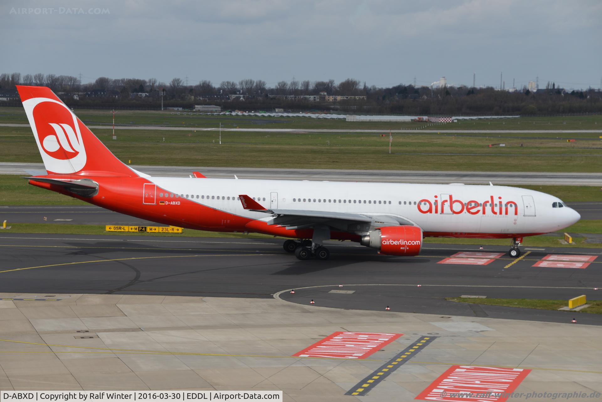 D-ABXD, 2007 Airbus A330-243 C/N 822, Airbus A330-243 - AB BER Air Berlin - 822 - D-ABXD - 30.03.2016 - DUS