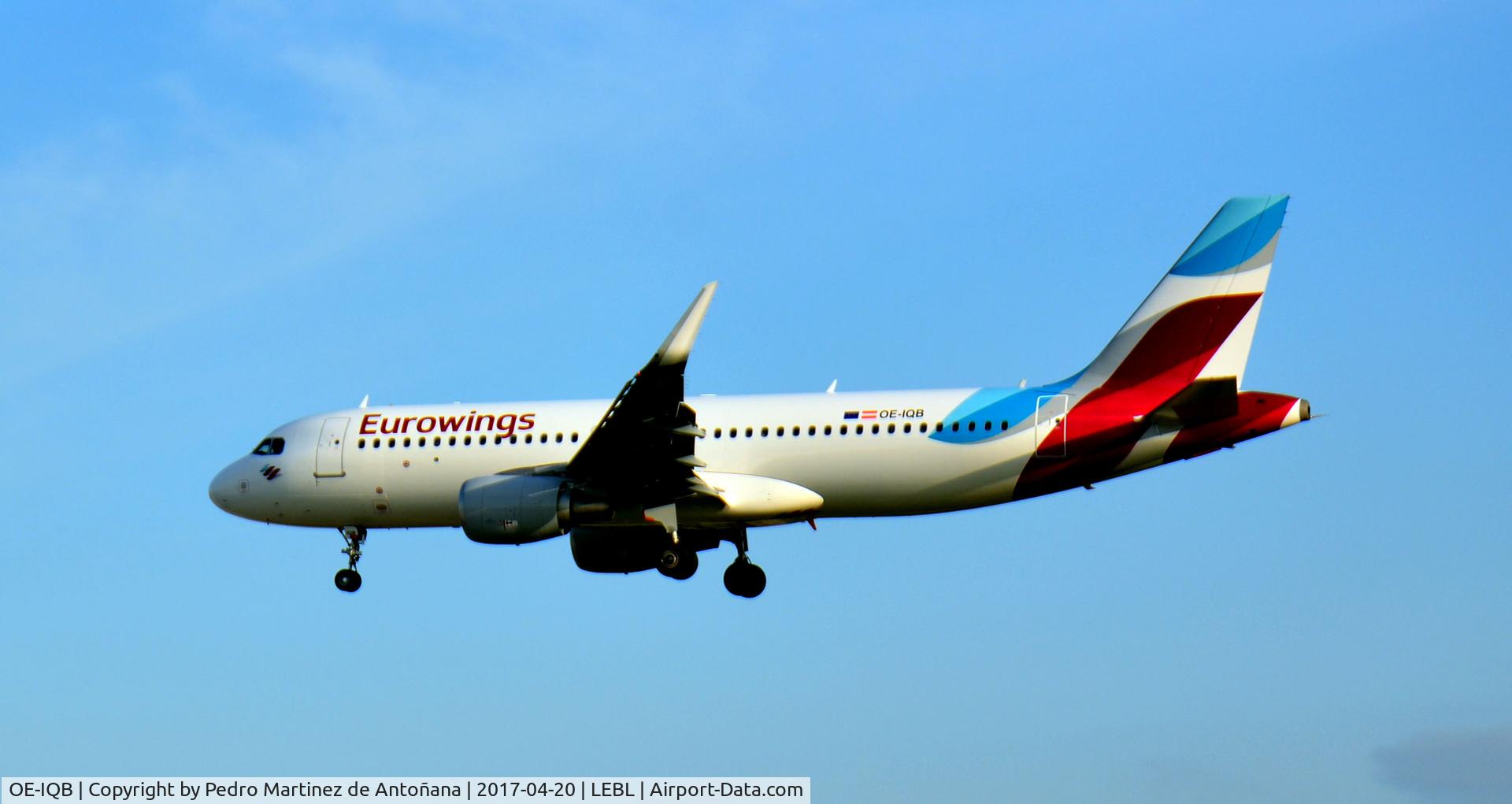 OE-IQB, 2016 Airbus A320-214 C/N 7012, El Prat  -  Barcelona  -  España