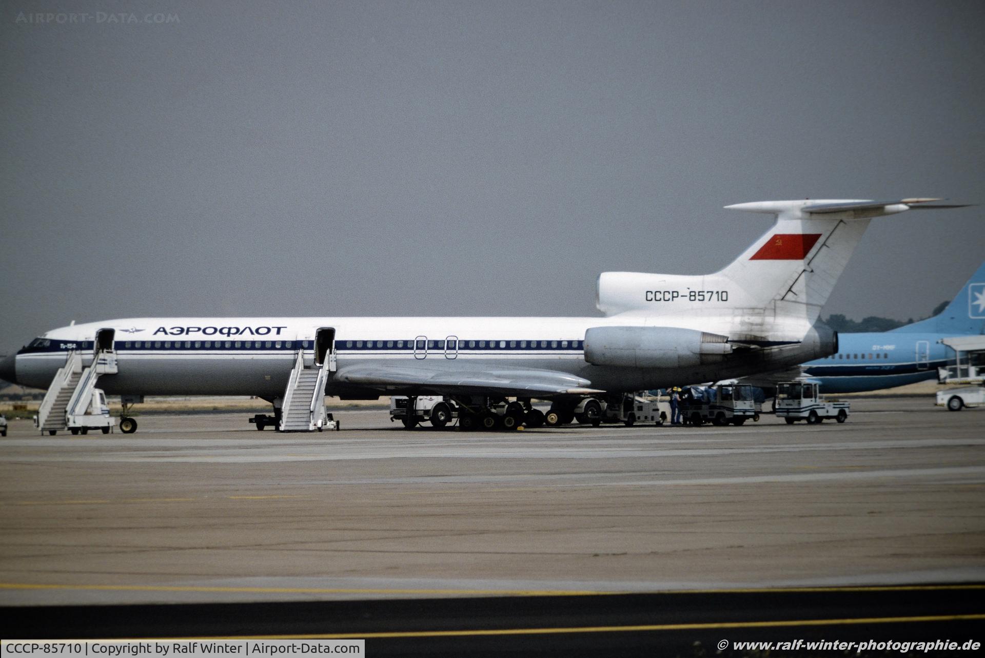 CCCP-85710, 1991 Tupolev Tu-154M C/N 91A-885, Tupolev Tu154M - Aeroflot - 91A-885 - CCCP-85710 - 1992