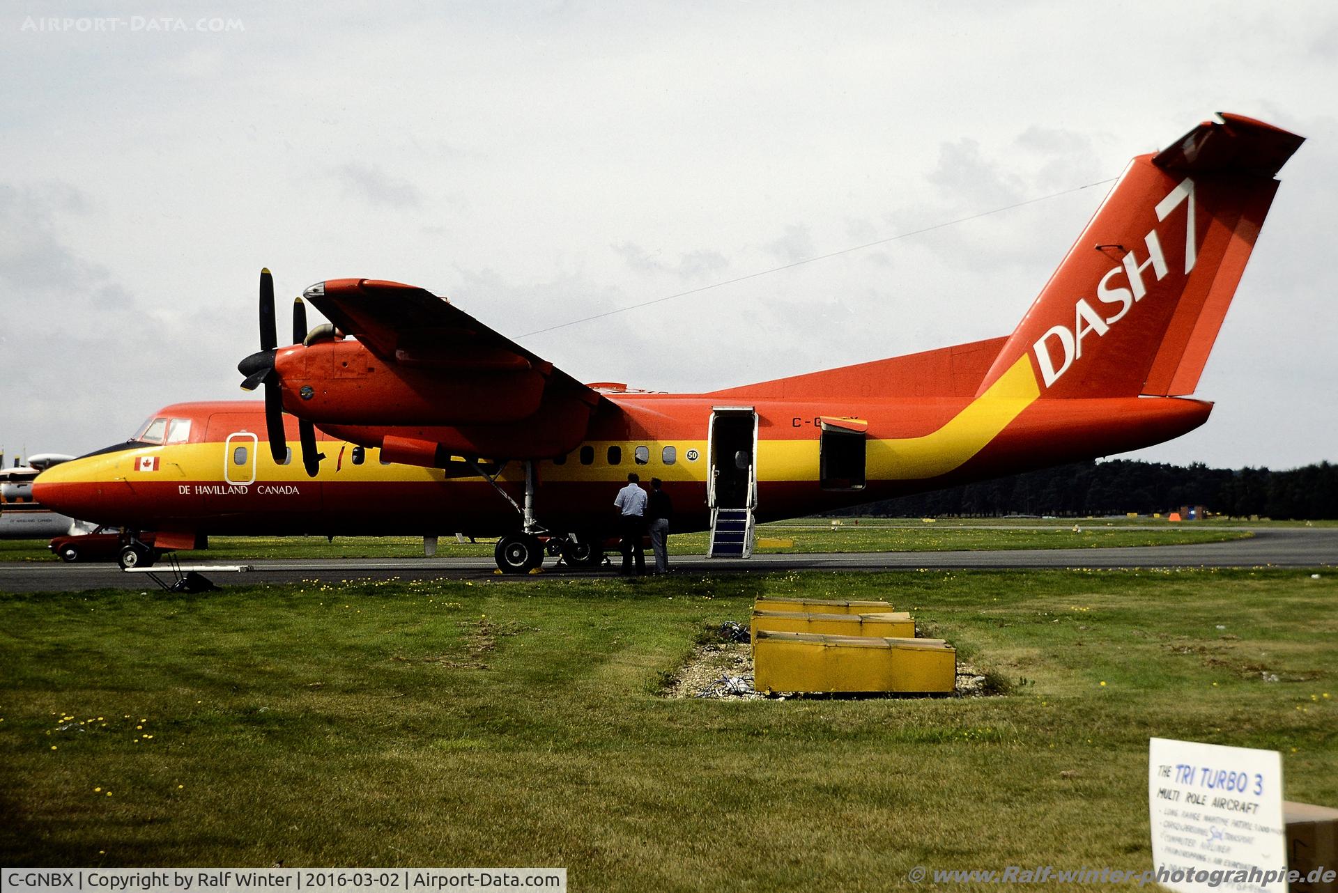C-GNBX, 1975 De Havilland Canada DHC-7-100 Dash 7 C/N 0001, De Havilland Canada DHC7-102 Dash 7 - De Havilland Canada - 0001 - C-GNBX