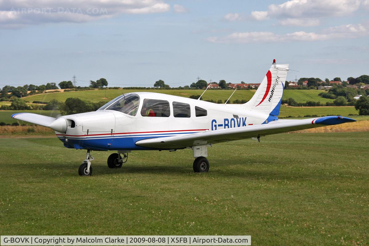 G-BOVK, 1985 Piper PA-28-161 Cherokee Warrior II C/N 28-8516061, Piper PA-28-161 at Fishburn Airfield UK. August 8th 2009.