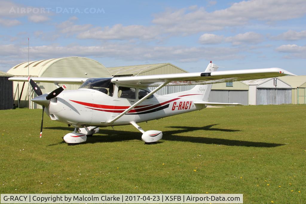 G-RACY, 1999 Cessna 182S Skylane C/N 18280588, Cessna 182S Skylane at Fishburn Airfield UK. April 23rd 2017.