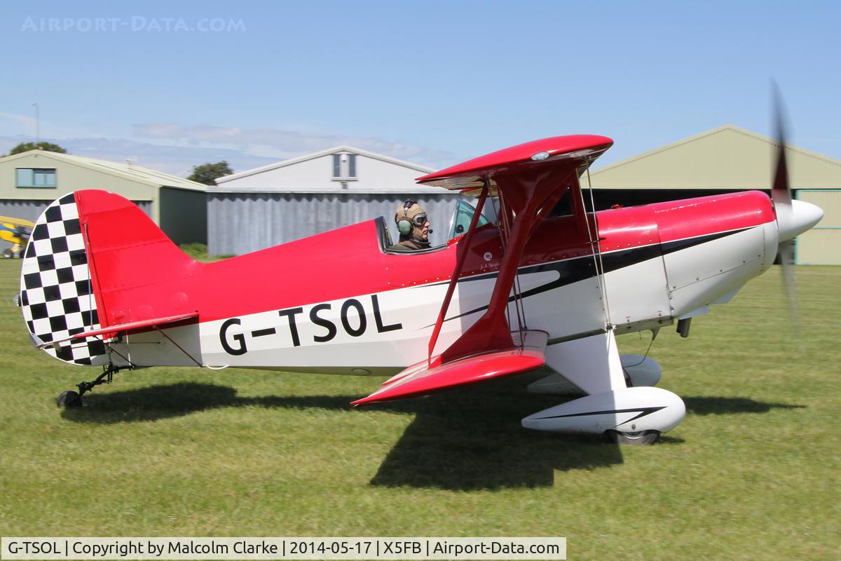 G-TSOL, 1991 EAA Acro Sport I C/N PFA 072-11391, EAA Acro Sport 1 at Fishburn Airfield UK. May 17th 2014.