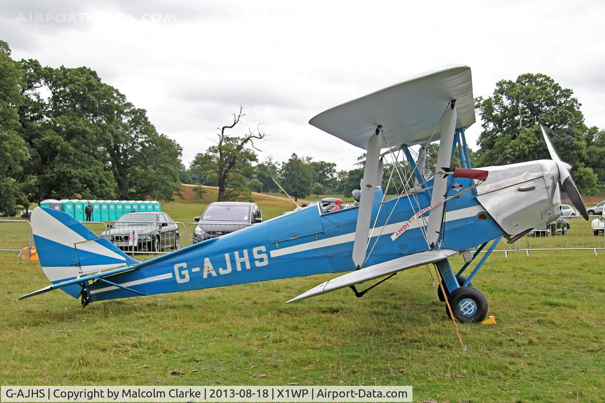 G-AJHS, 1941 De Havilland DH-82A Tiger Moth II C/N 82121, De Havilland DH-82A Tiger Moth II at The De Havilland Moth Club's 28th International Moth Rally at Woburn Abbey. August 18th 2013.