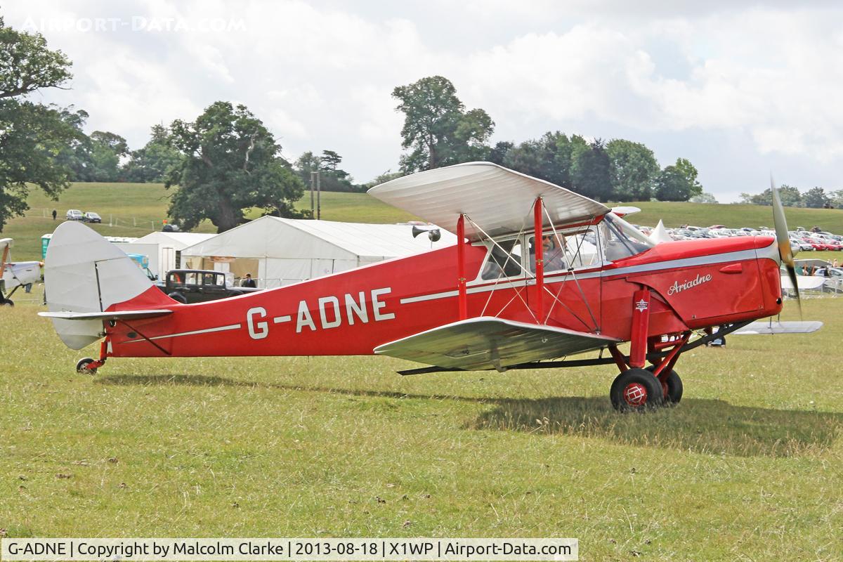 G-ADNE, 1936 De Havilland DH.87B Hornet Moth C/N 8089, De Havilland DH-87B Hornet Moth at The De Havilland Moth Club's 28th International Moth Rally at Woburn Abbey. August 18th 2013.
