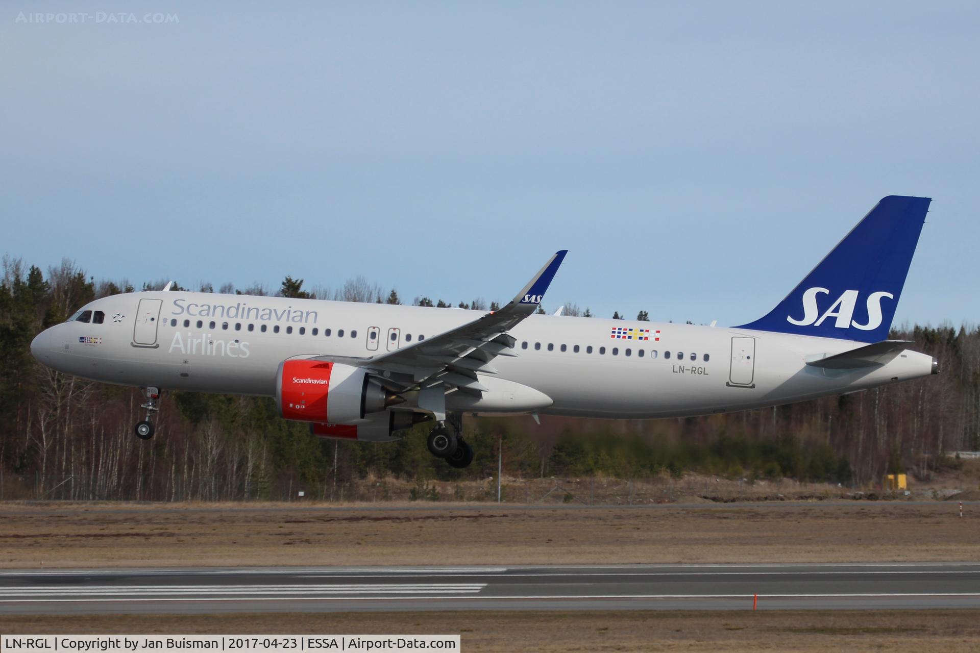 LN-RGL, 2016 Airbus A320-251NEO C/N 7290, SAS, 320 neo