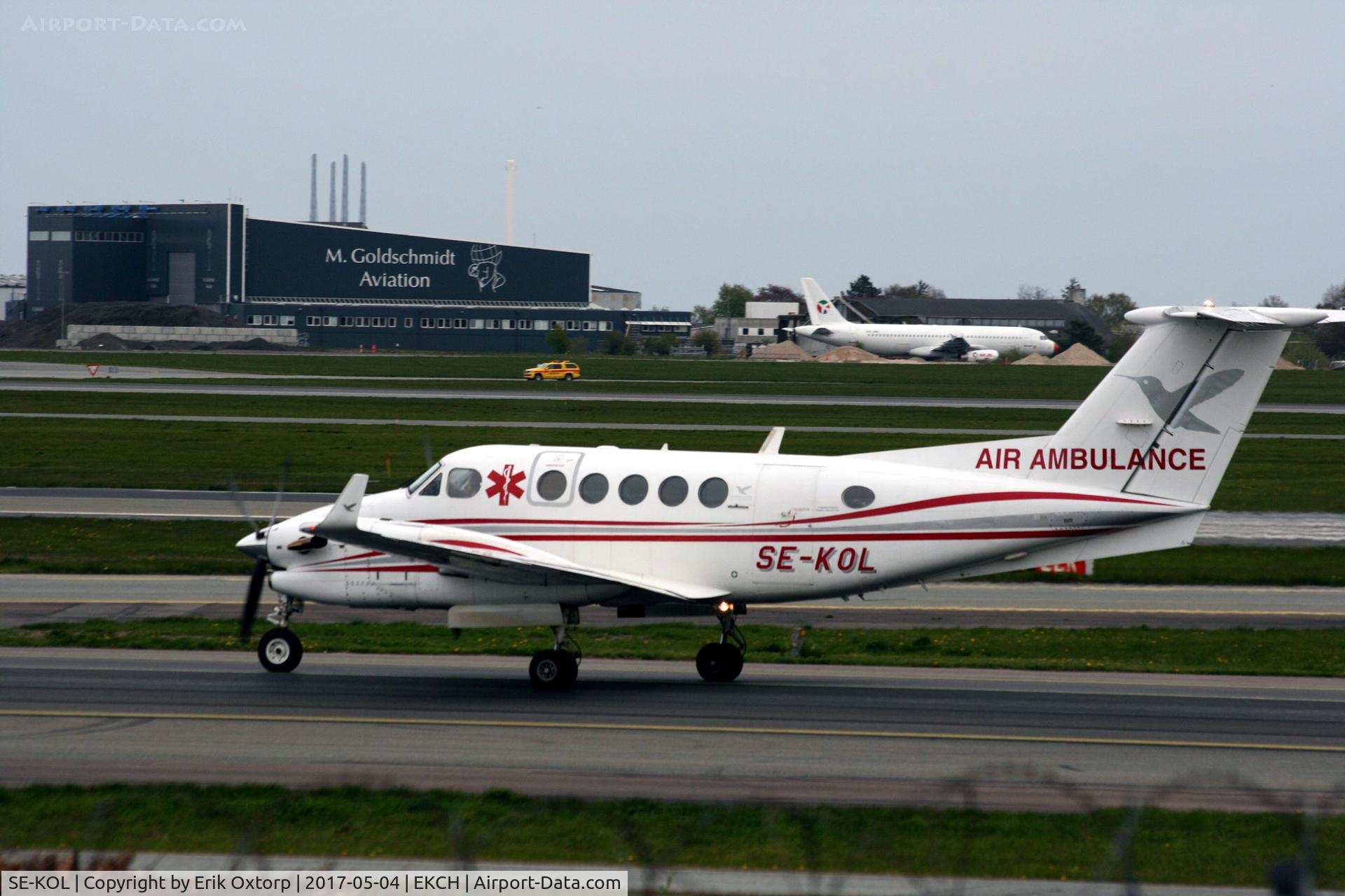 SE-KOL, 1989 Beechcraft King Air 300LW C/N FA-189, SE-KOL just landed rw 04L