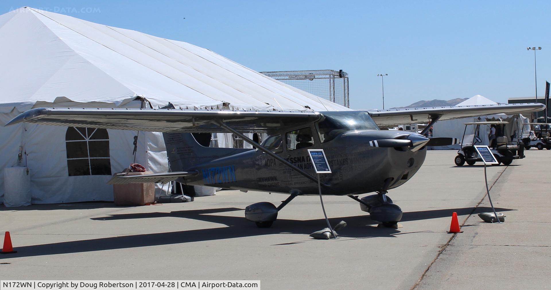 N172WN, 1978 Cessna 172N C/N 17270565, 1978 Cessna 172N SKYHAWK, Lycoming O-360-A4M 180 Hp, wing Micro vortex generators. AOPA's refurbished SWEEPSTAKES Give-Away aircraft to some lucky AOPA member. Experimental class registration.