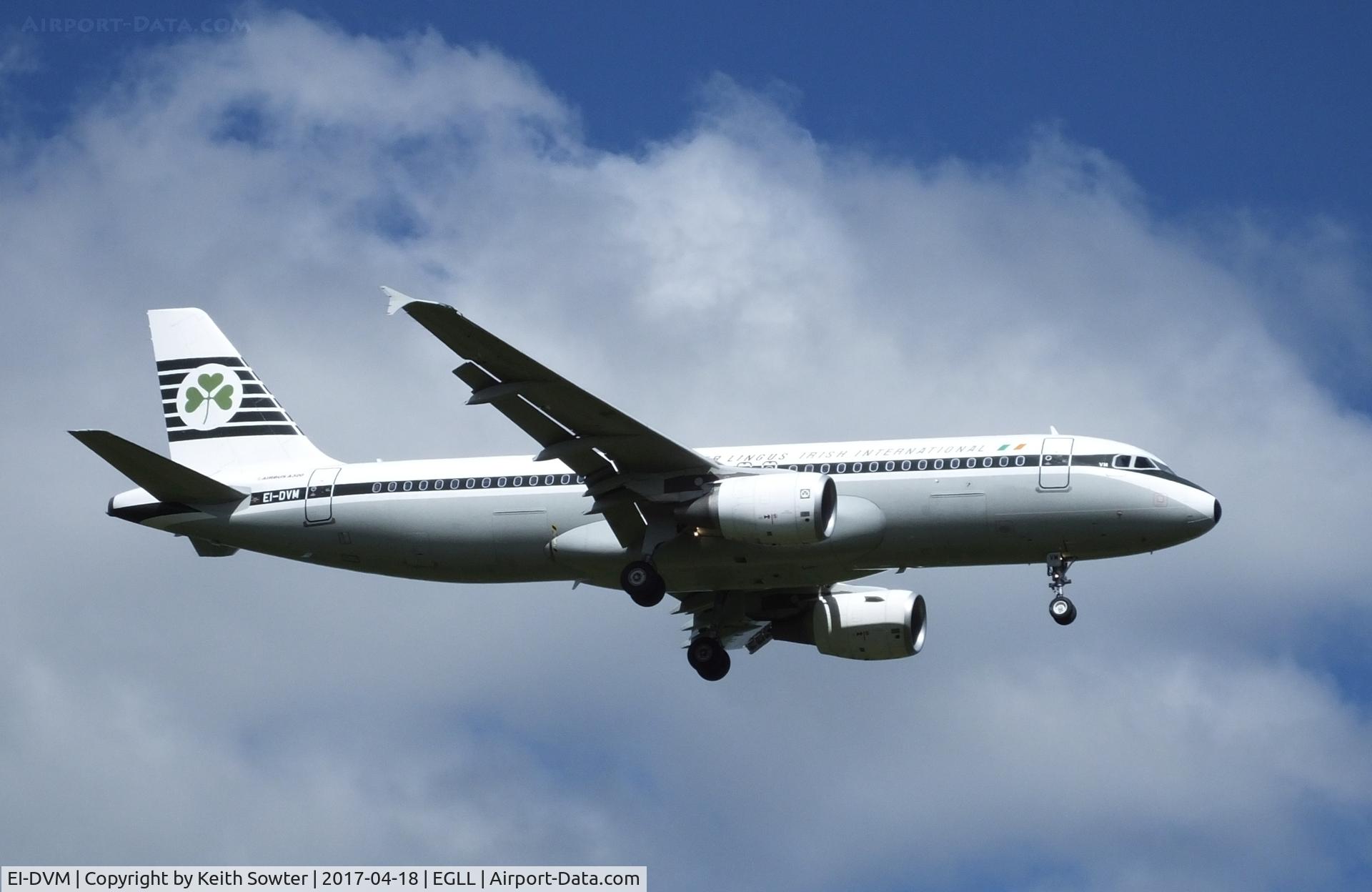 EI-DVM, 2011 Airbus A320-214 C/N 4634, Short finals to land on runway 09L at Heathrow