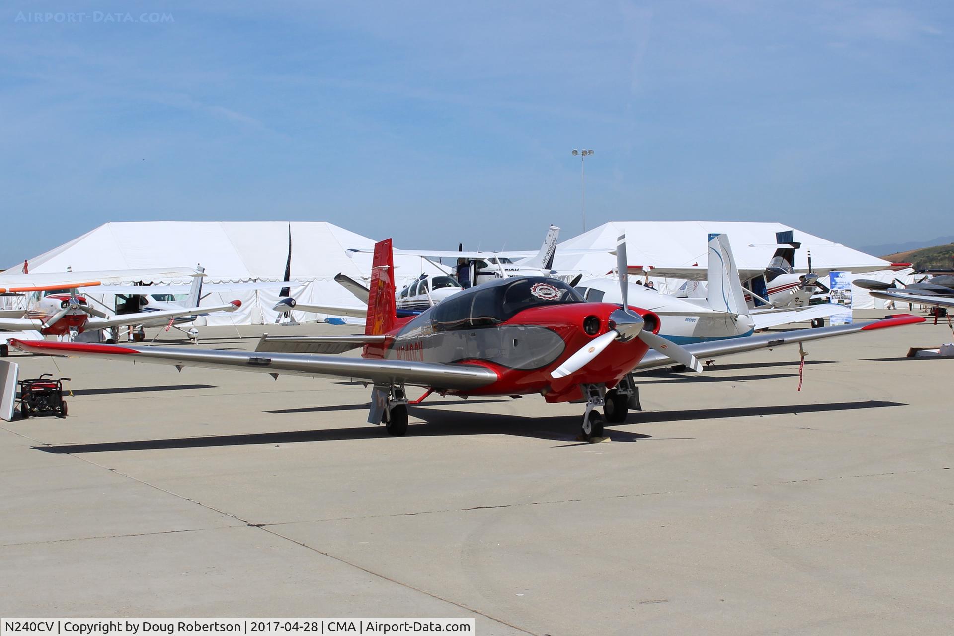 N240CV, 2015 Mooney M20V C/N 33-0001, 2015 Mooney M20V ACCLAIM ULTRA, Continental TSIO-550G 280 Hp, Turbo-normalized, 276 mph/242 kts max, composite fuselage, metal wings, tail, 2 doors. at AOPA FLY-IN.