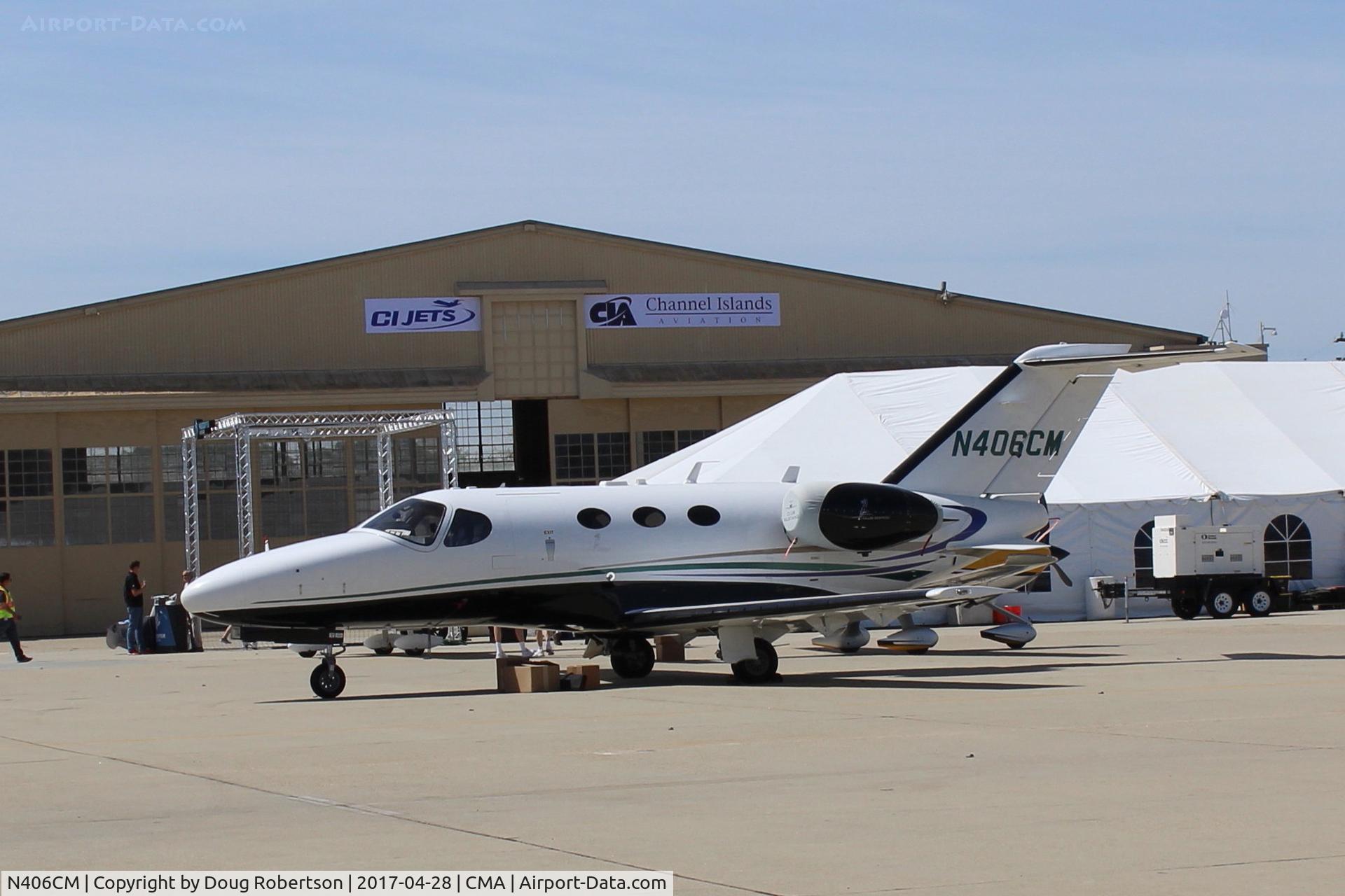 N406CM, 2007 Cessna 510 Citation Mustang Citation Mustang C/N 510-0015, 2007 Cessna 510 CITATION MUSTANG, two P&W(C)PW615F turbofans, rated 1,350 lb st each with dual channel FADEC, pressurized, 7 seats. At AOPA FLY-IN.