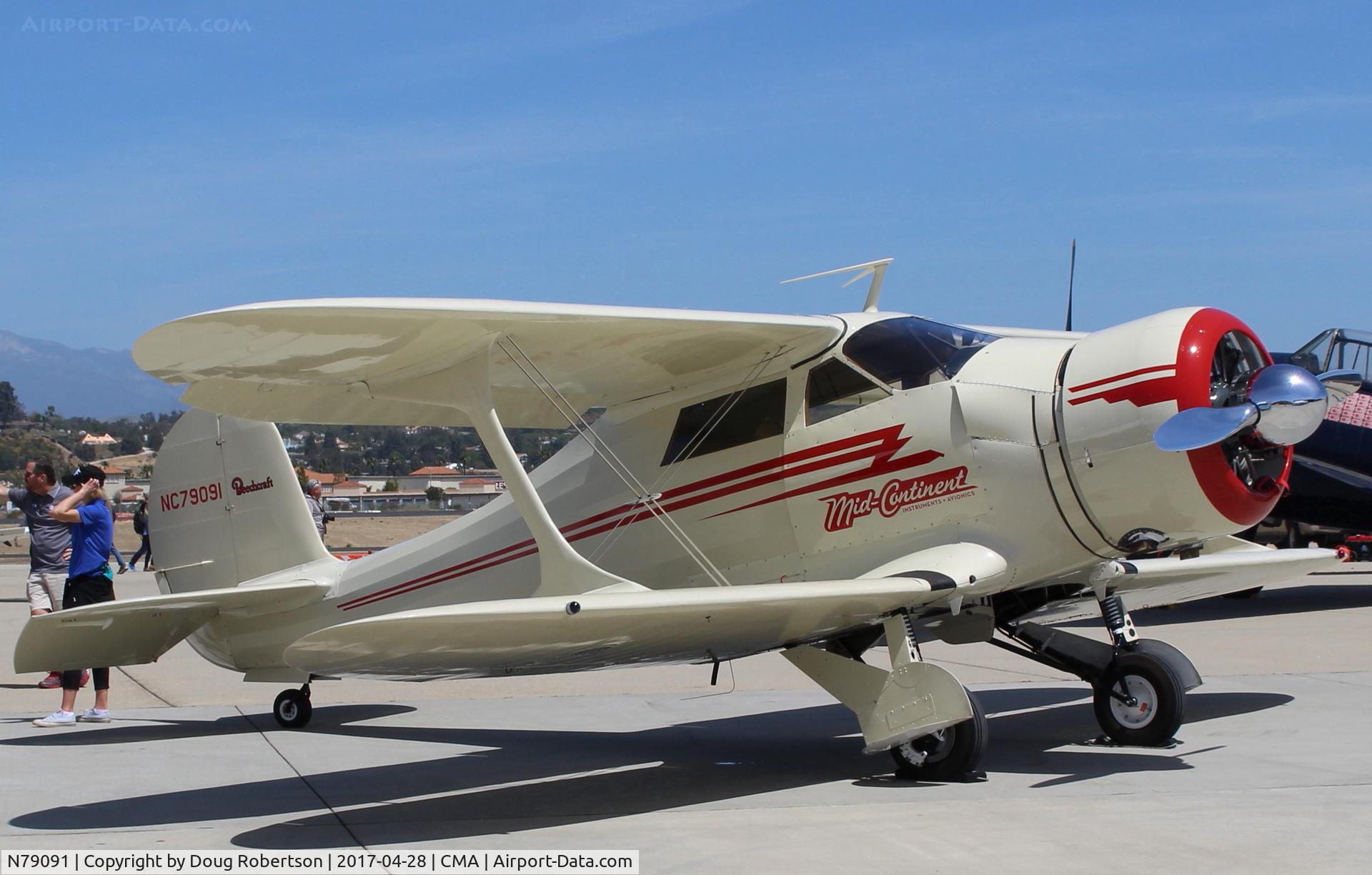 N79091, 1941 Beech D17S Staggerwing C/N 1020, 1941 Beech D17S STAGGERWING, P&W R-985 Wasp Jr. 450 Hp, at AOPA FLY-IN