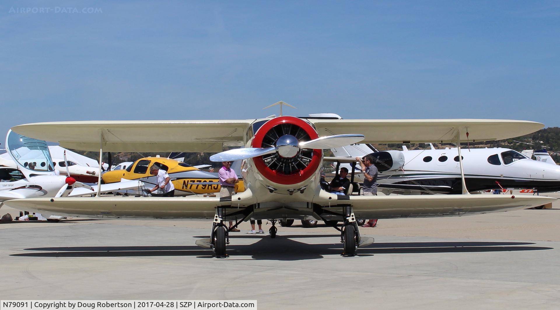 N79091, 1941 Beech D17S Staggerwing C/N 1020, 1941 Beech D17S STAGGERWING, P&W R-985 Wasp Jr. 450 Hp, at AOPA FLY-IN