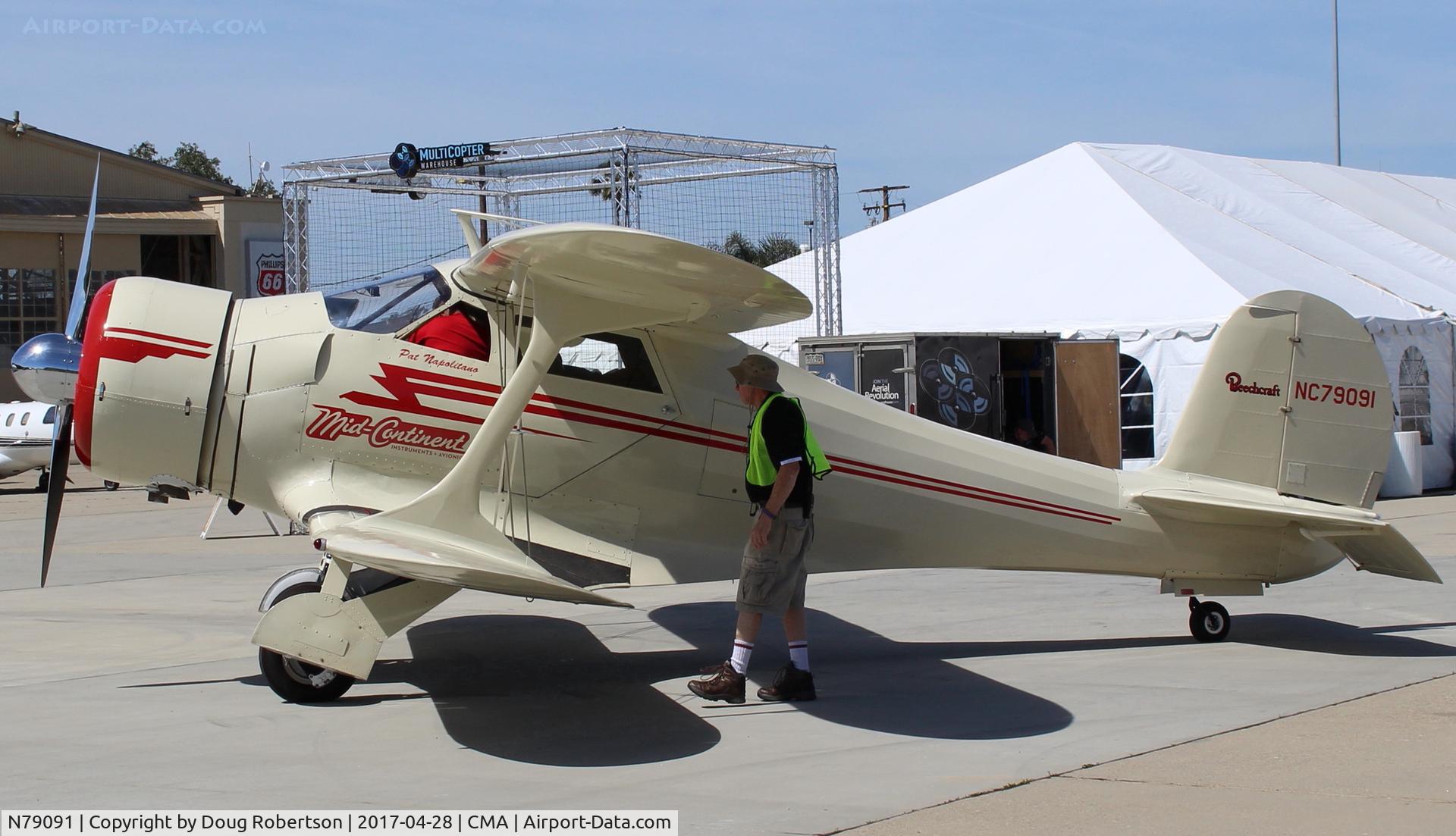 N79091, 1941 Beech D17S Staggerwing C/N 1020, 1941 Beech D17S STAGGERWING, P&W R-985 Wasp Jr. 450 Hp, at AOPA FLY-IN