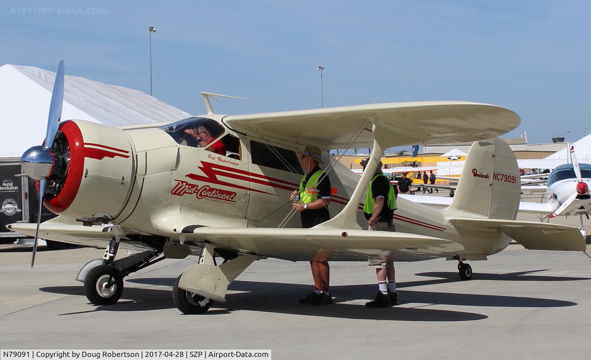 N79091, 1941 Beech D17S Staggerwing C/N 1020, 1941 Beech D17S STAGGERWING, P&W R-985 450 Hp, at AOPA FLY-IN