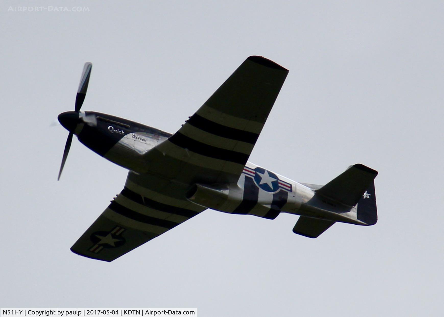 N51HY, 1944 North American P-51D Mustang C/N 124-48192, At Downtown Shreveport.