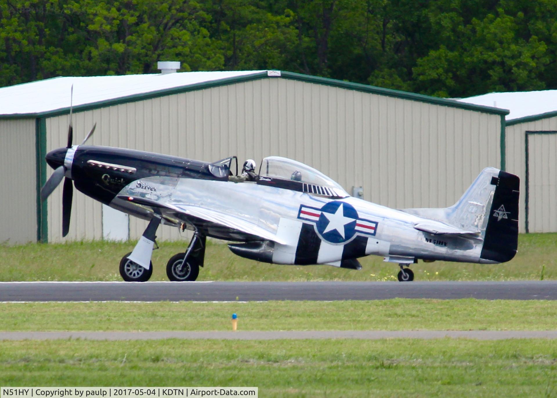 N51HY, 1944 North American P-51D Mustang C/N 124-48192, At Downtown Shreveport.