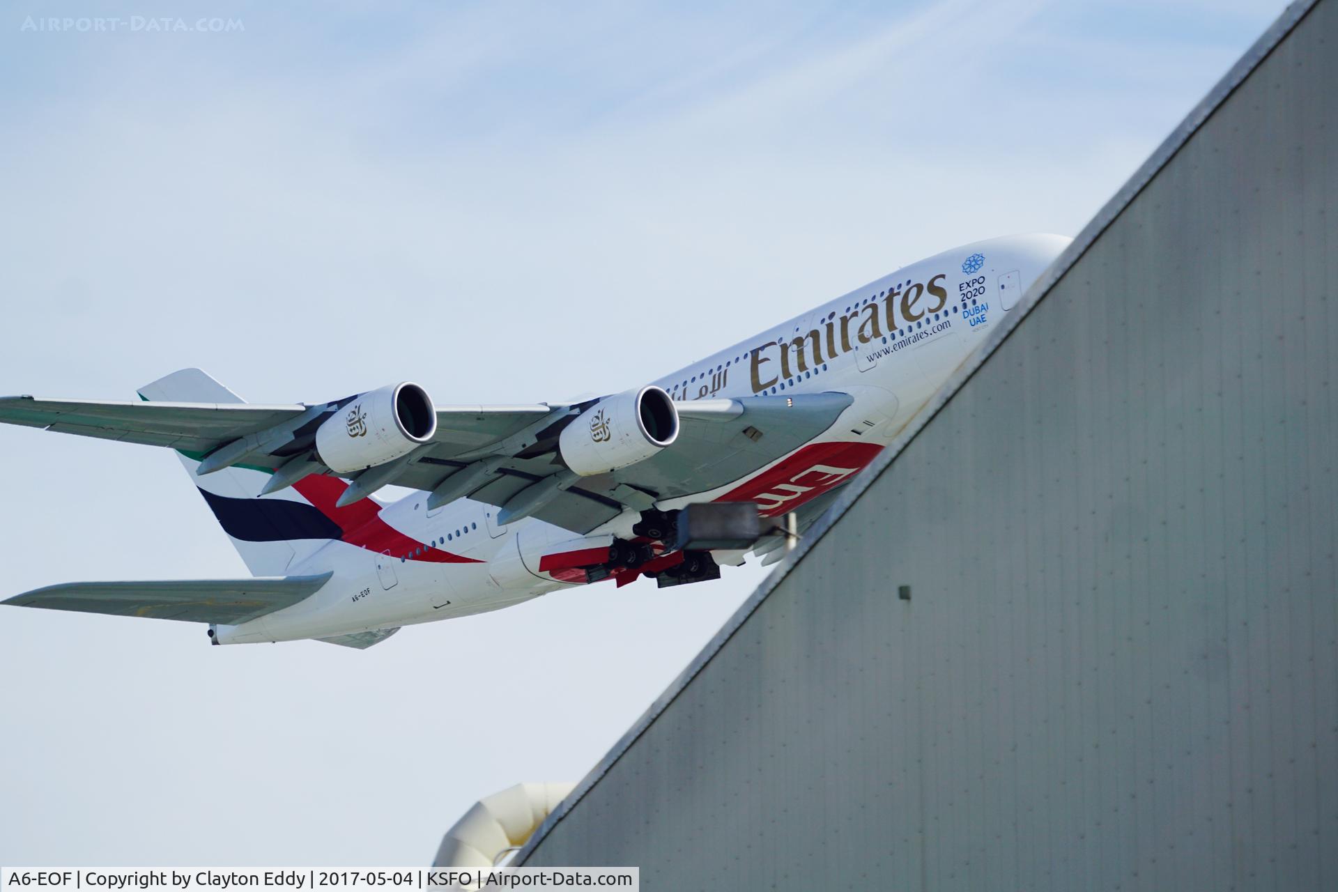A6-EOF, 2014 Airbus A380-861 C/N 171, SFO 2017
