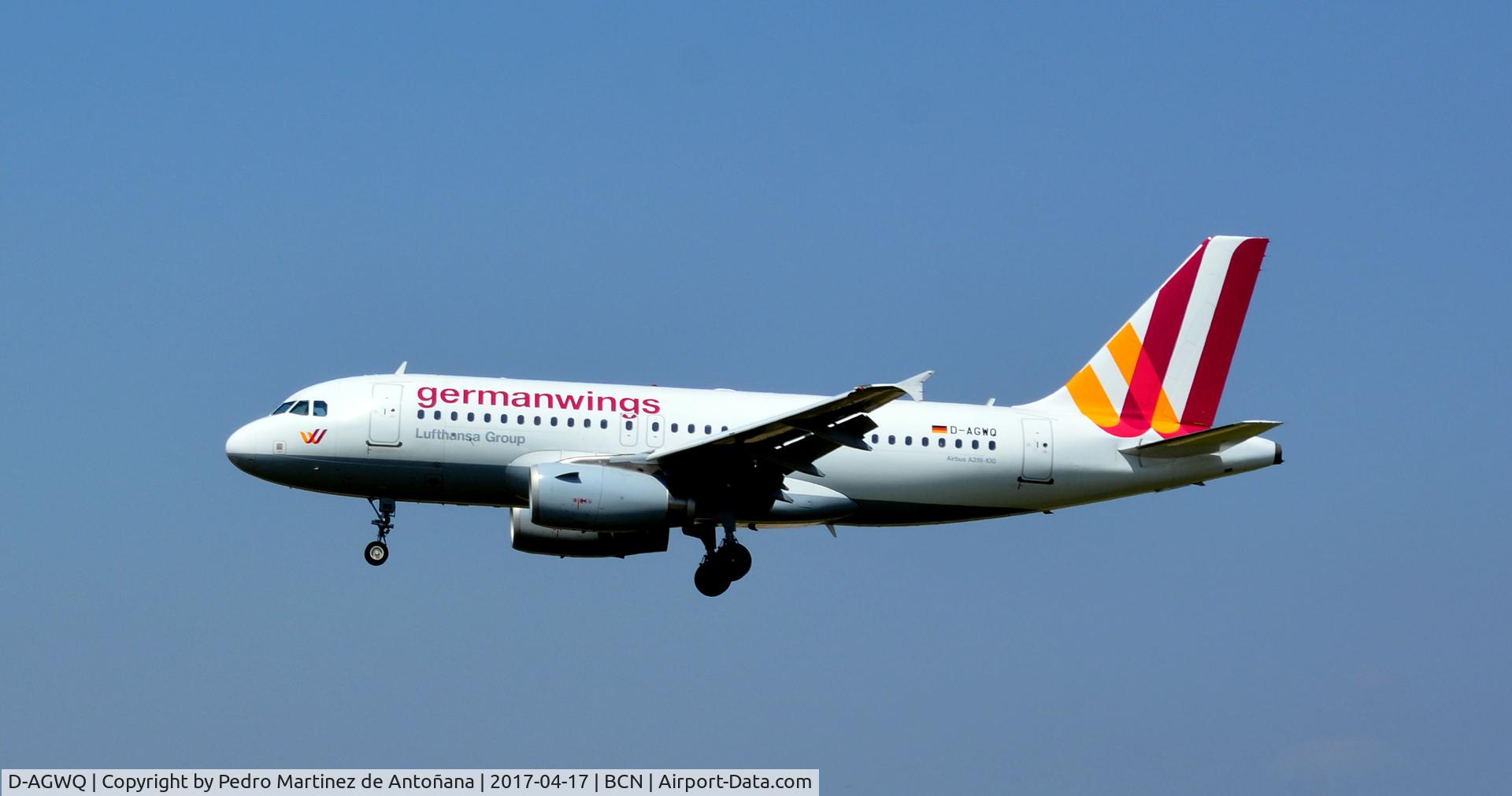 D-AGWQ, 2010 Airbus A319-132 C/N 4256, El Prat  -  Barcelona  -  España