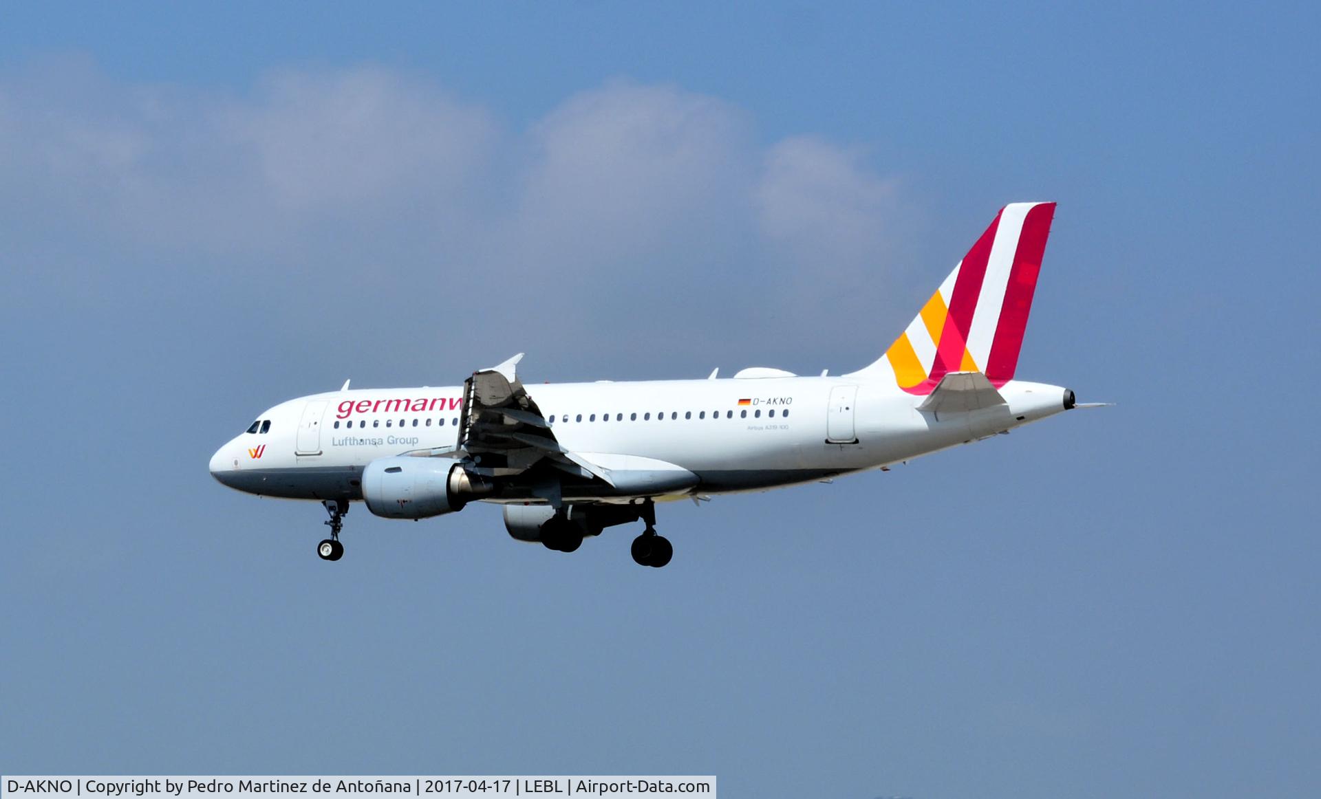 D-AKNO, 1999 Airbus A319-112 C/N 1147, El Prat  -  Barcelona  -  España