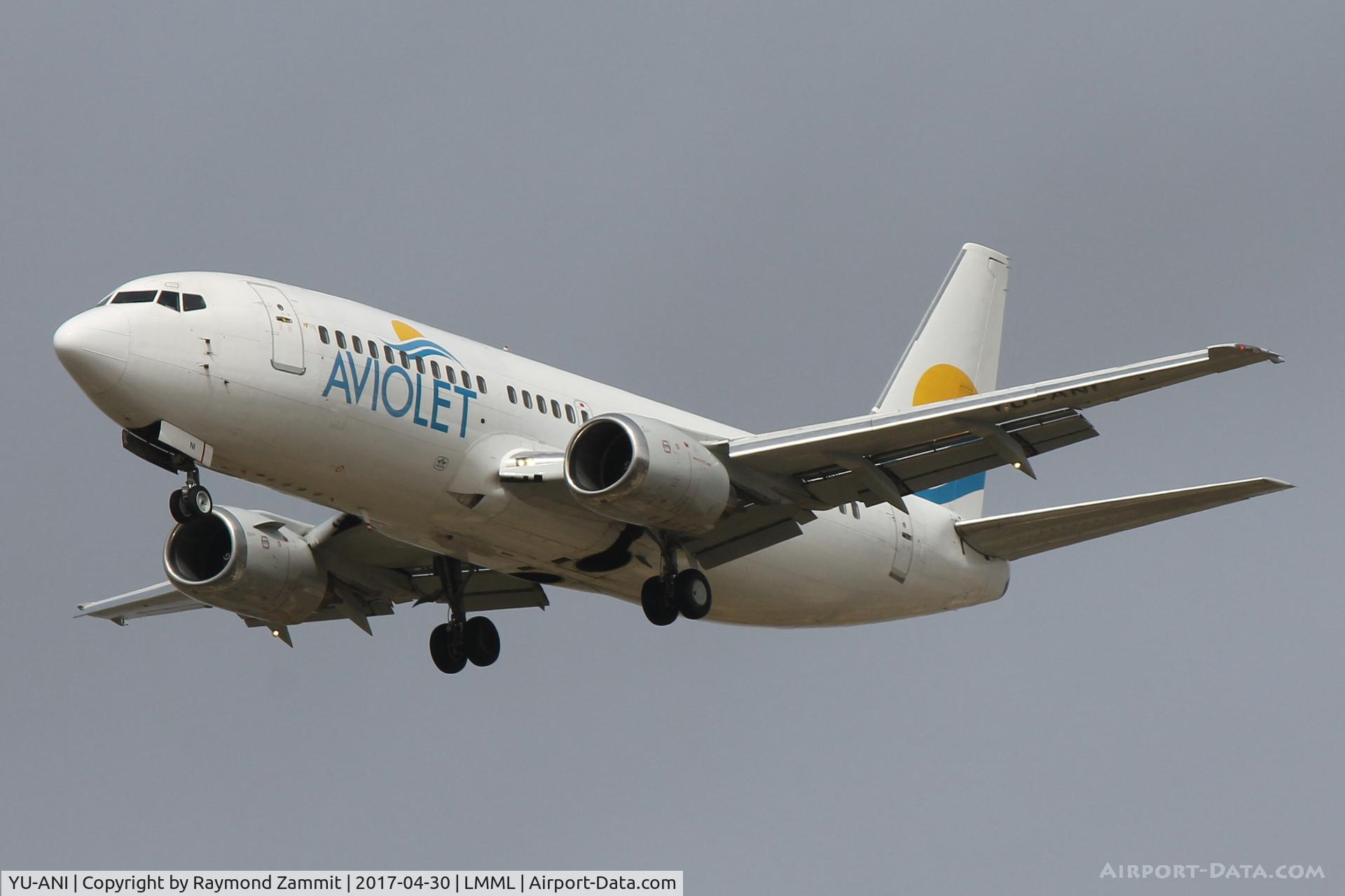 YU-ANI, 1985 Boeing 737-3H9 C/N 23416, B737-300 YU-ANI Aviolet