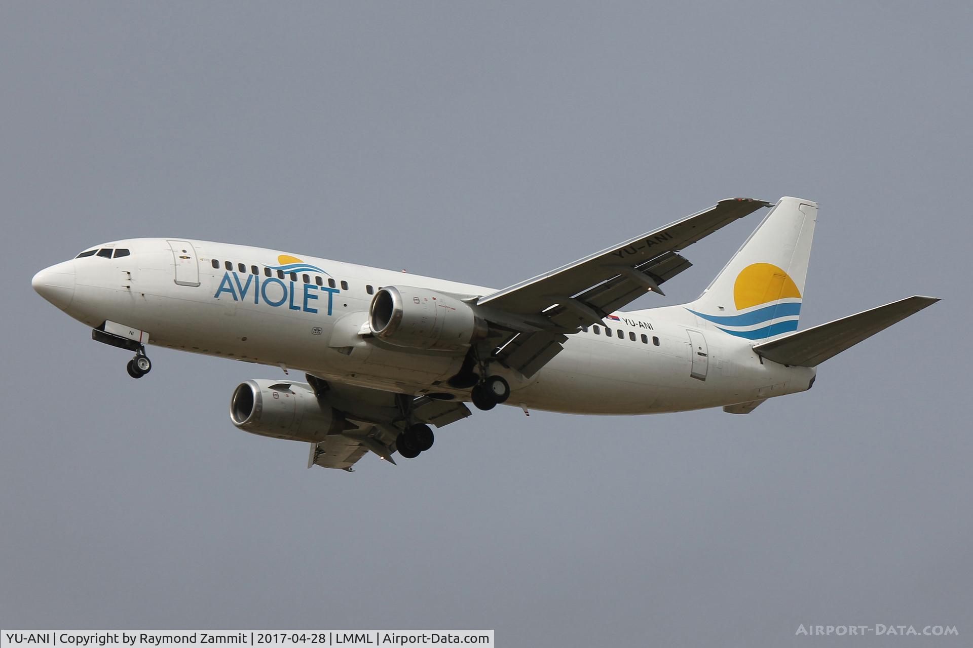 YU-ANI, 1985 Boeing 737-3H9 C/N 23416, B737-300 YU-ANI Aviolet